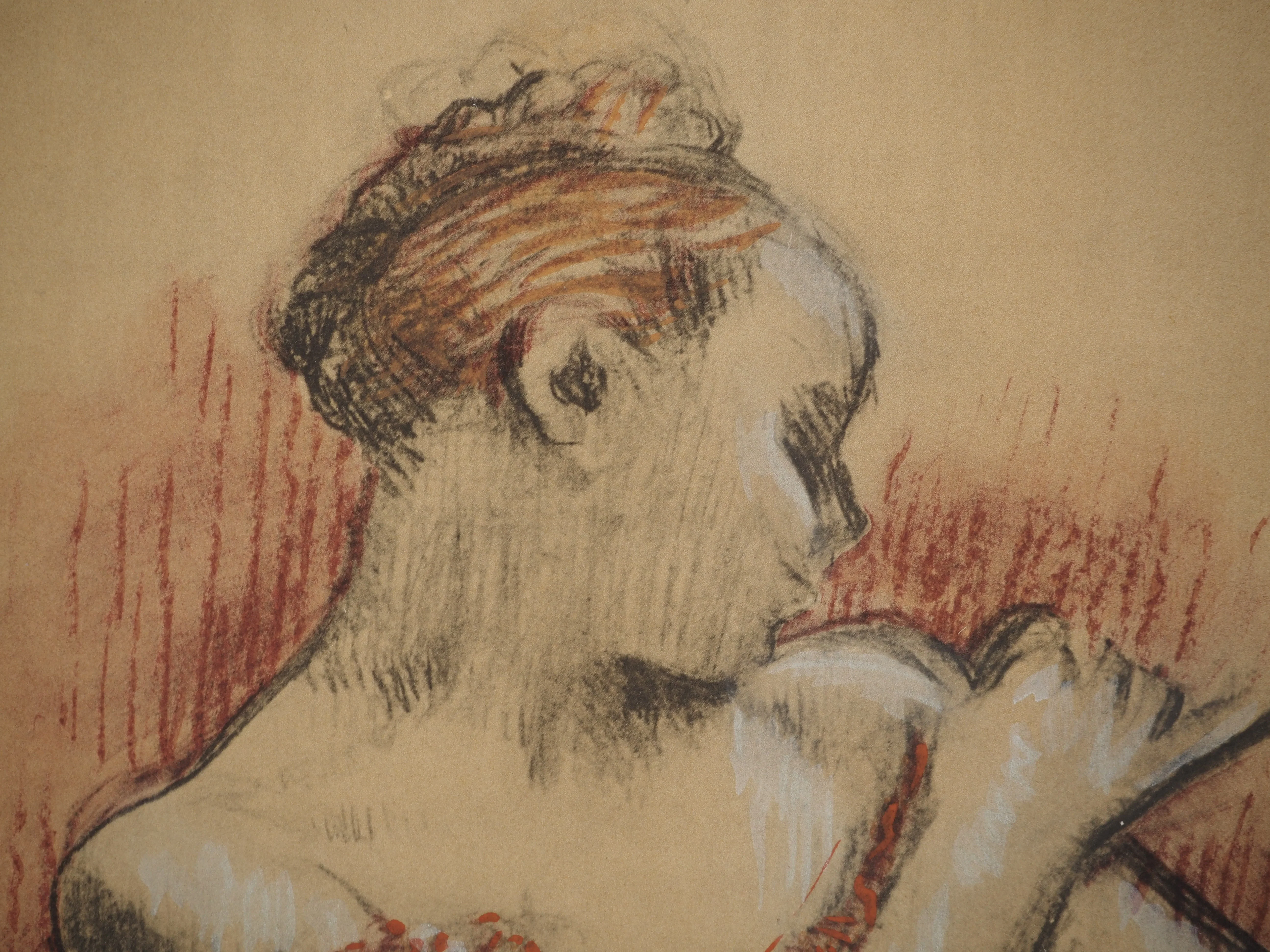 Edgar DEGAS : Danseuse rattachant son tutu, Lithographie et pochoir signée - Image 4