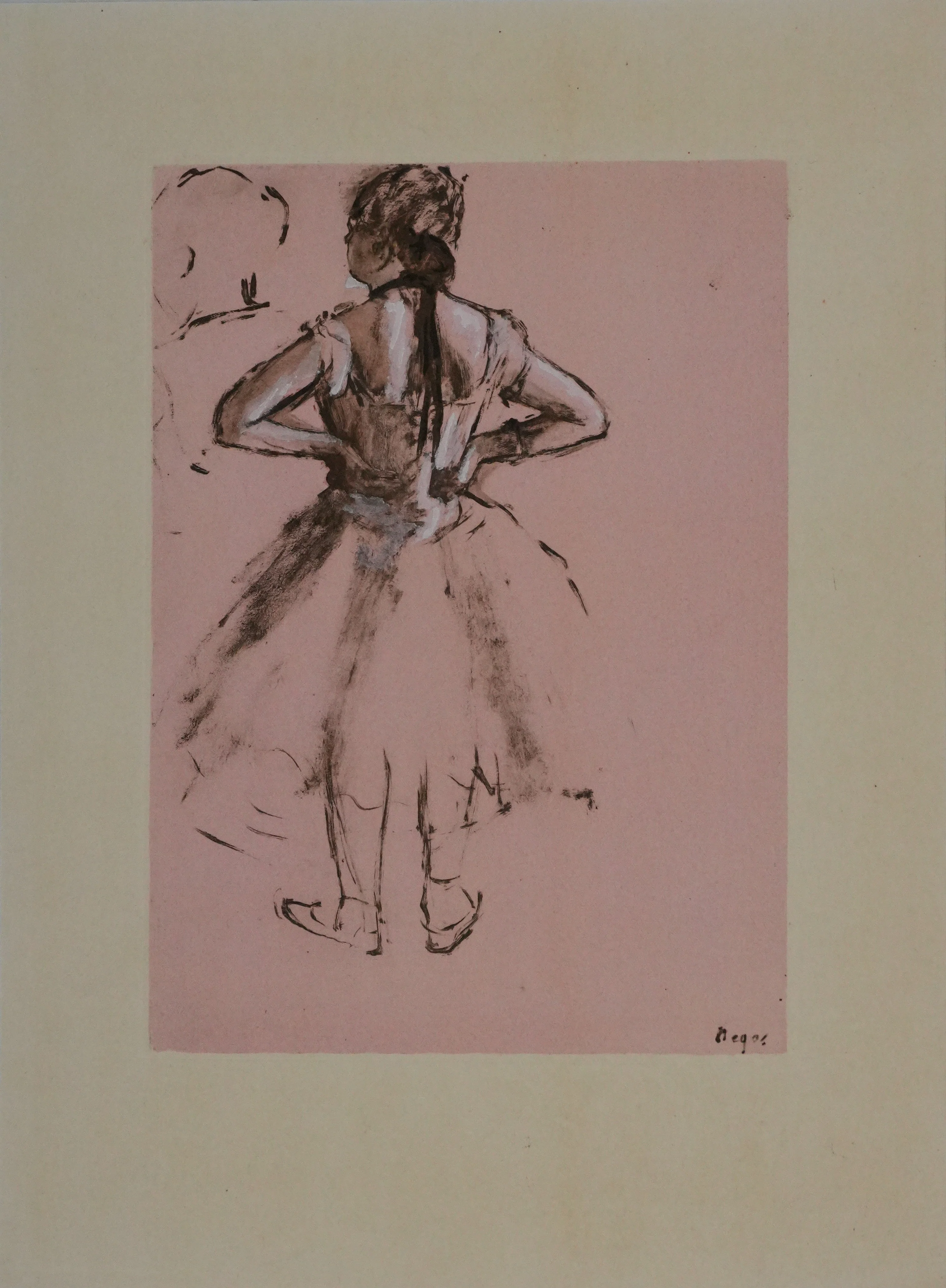 Edgar DEGAS : La ballerine de dos, Lithographie signée
