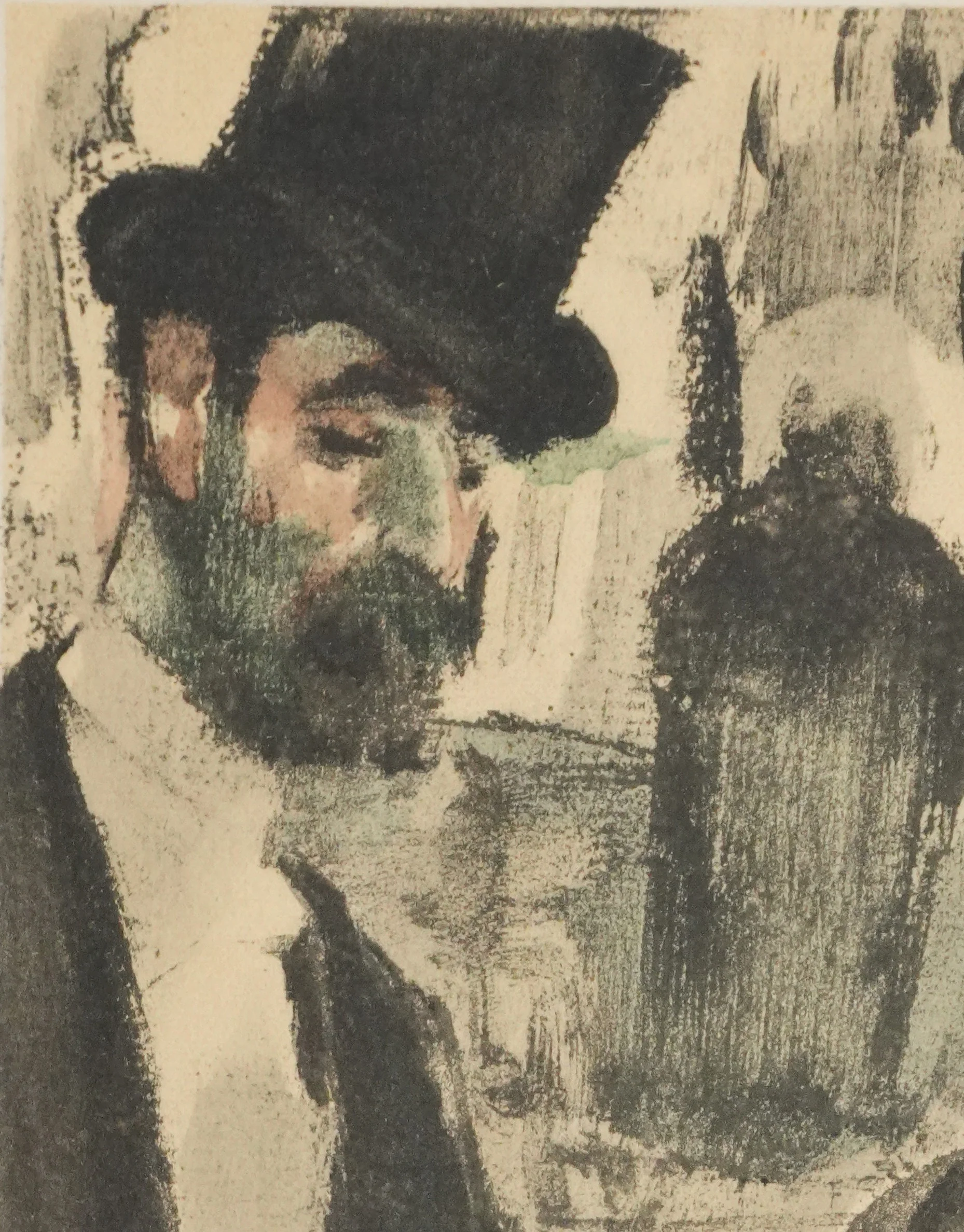 Edgar DEGAS : L'homme au chapeau, Lithographie - Image 3