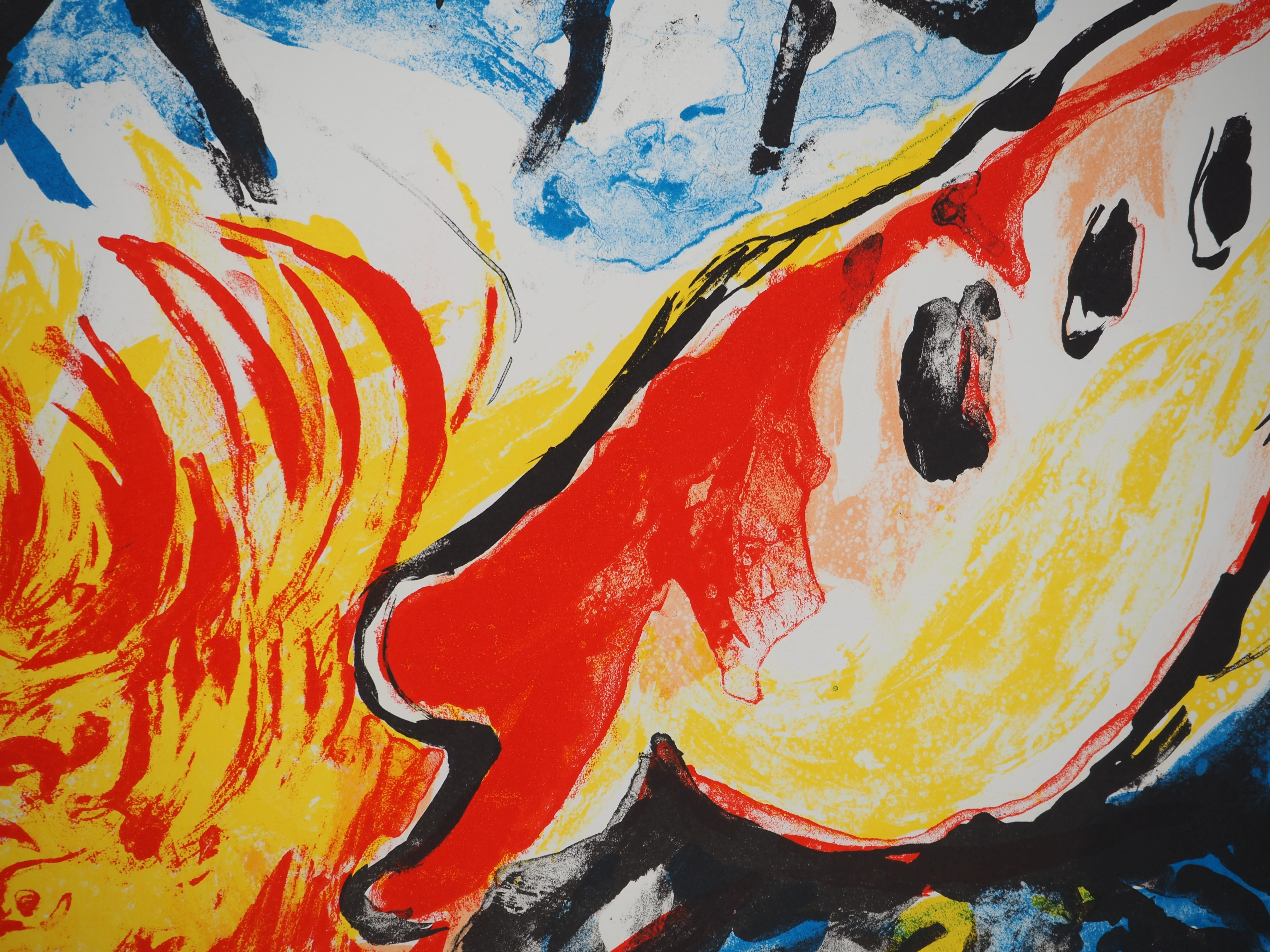 Edouard PIGNON : La fureur animale, Lithographie originale - Image 3