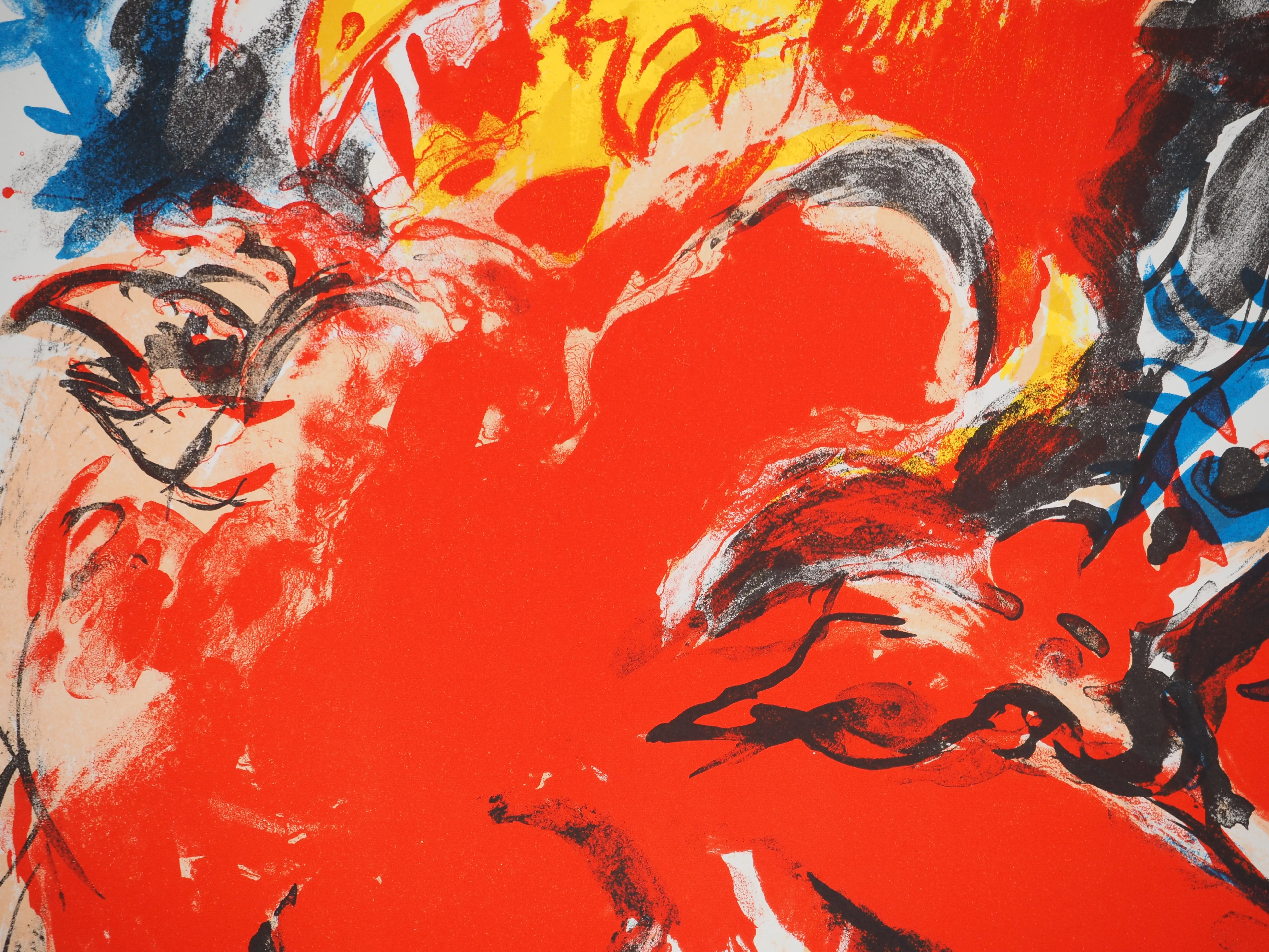 Edouard PIGNON : La fureur animale, Lithographie originale - Image 4