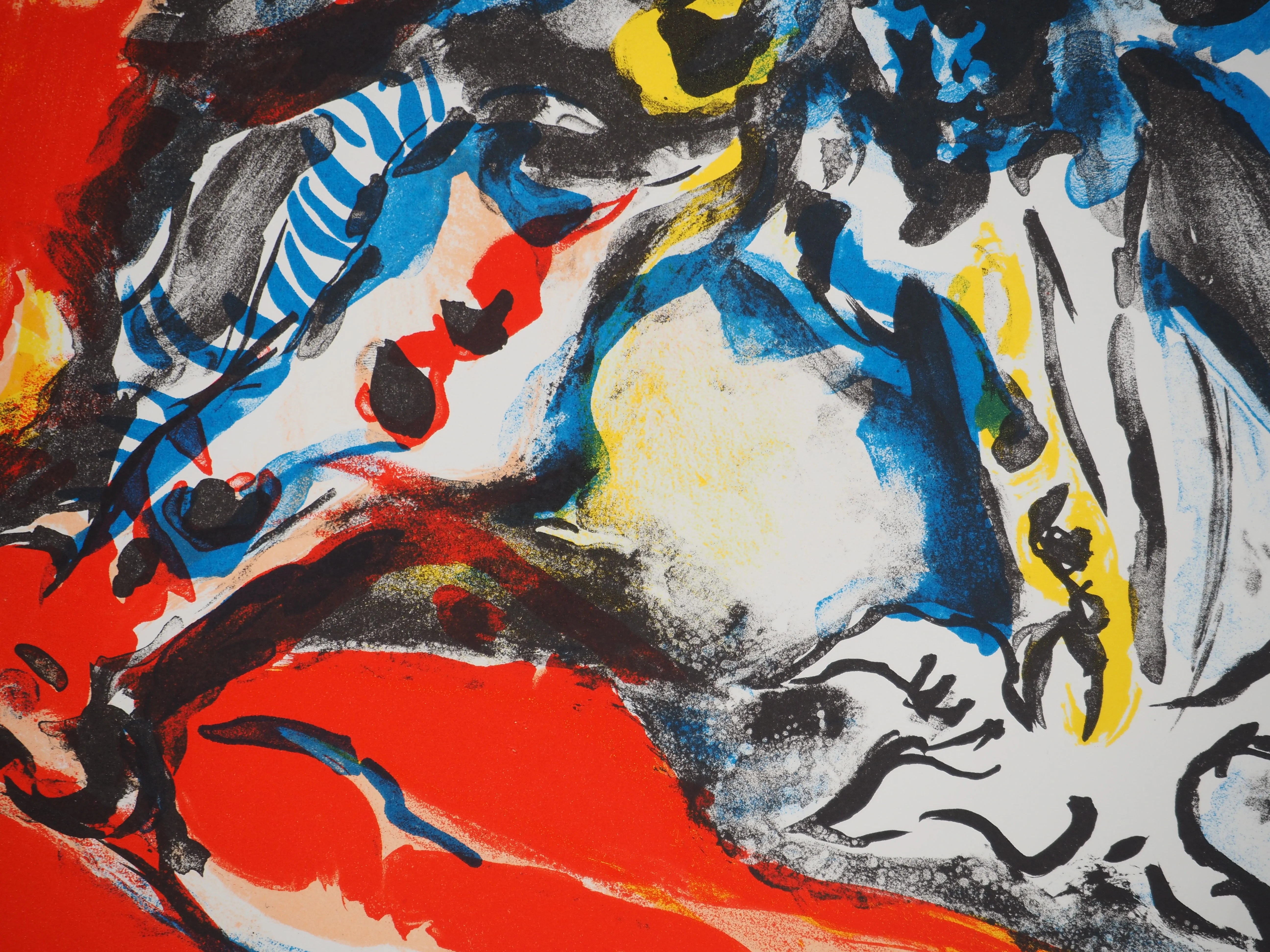 Edouard PIGNON : La fureur animale, Lithographie originale - Image 5