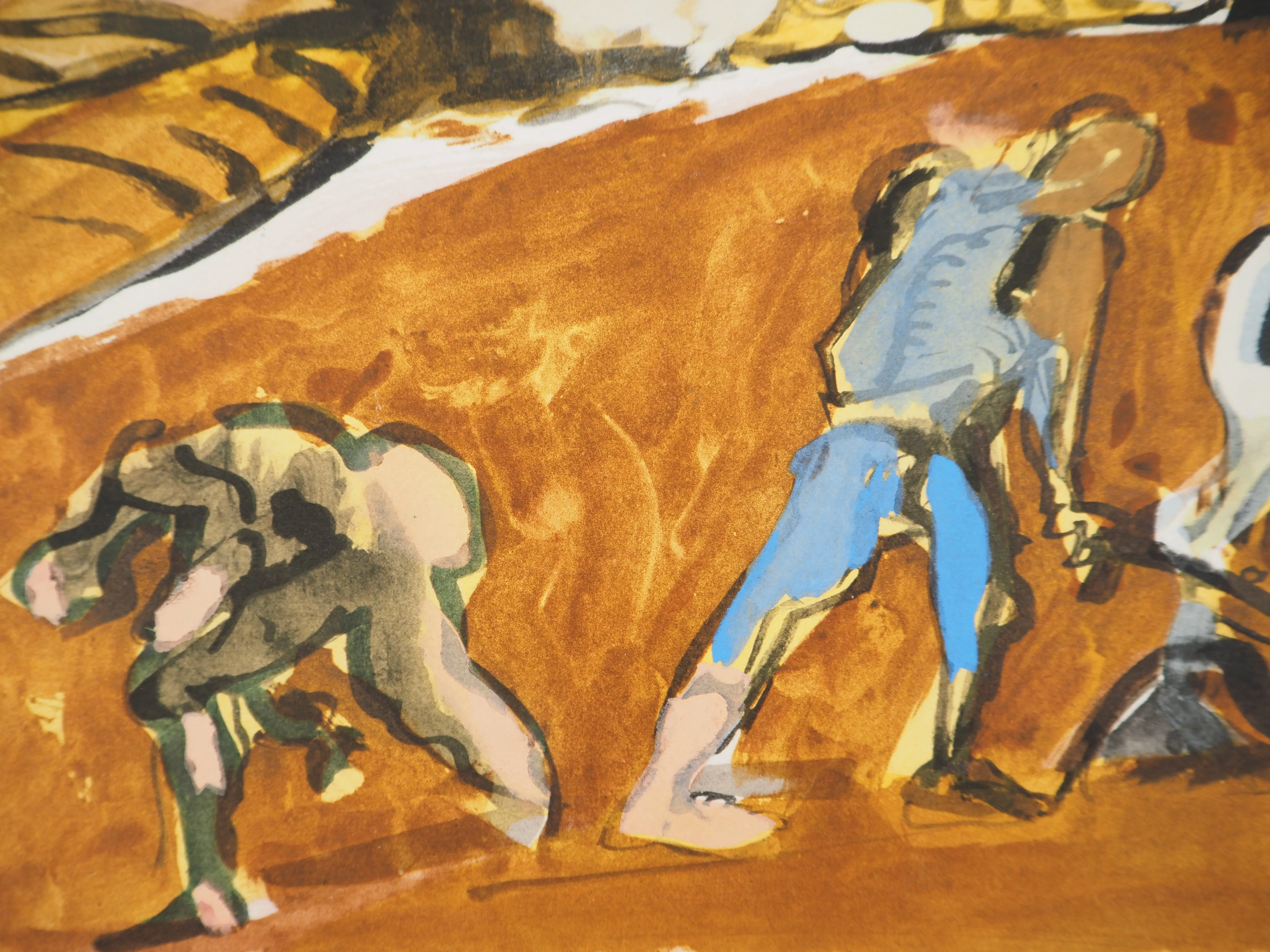Edouard PIGNON : Le labour à cheval, Lithographie signée - Image 6