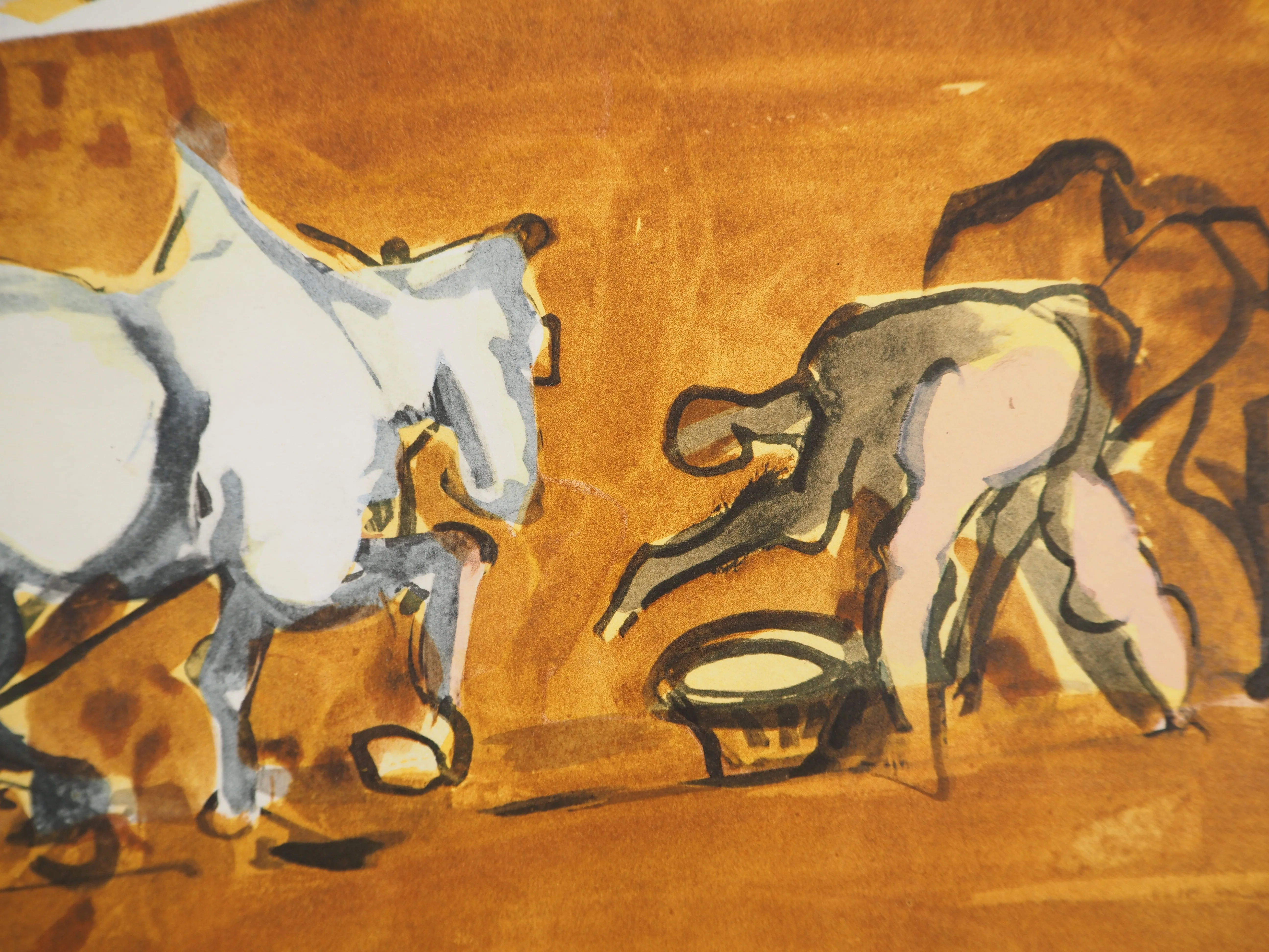 Edouard PIGNON : Le labour à cheval, Lithographie signée - Image 7
