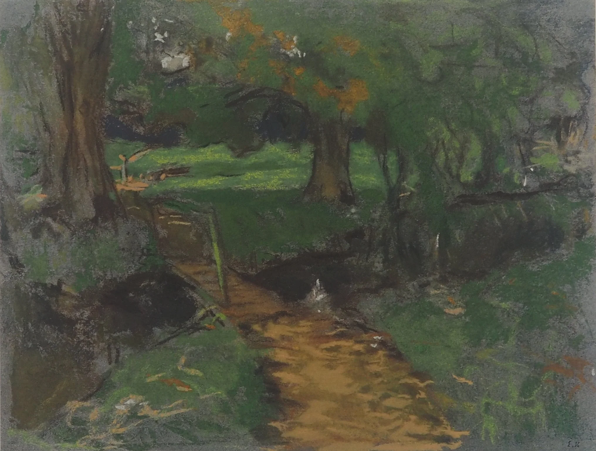 Edouard VUILLARD : La passerelle, Lithographie et pochoir signée