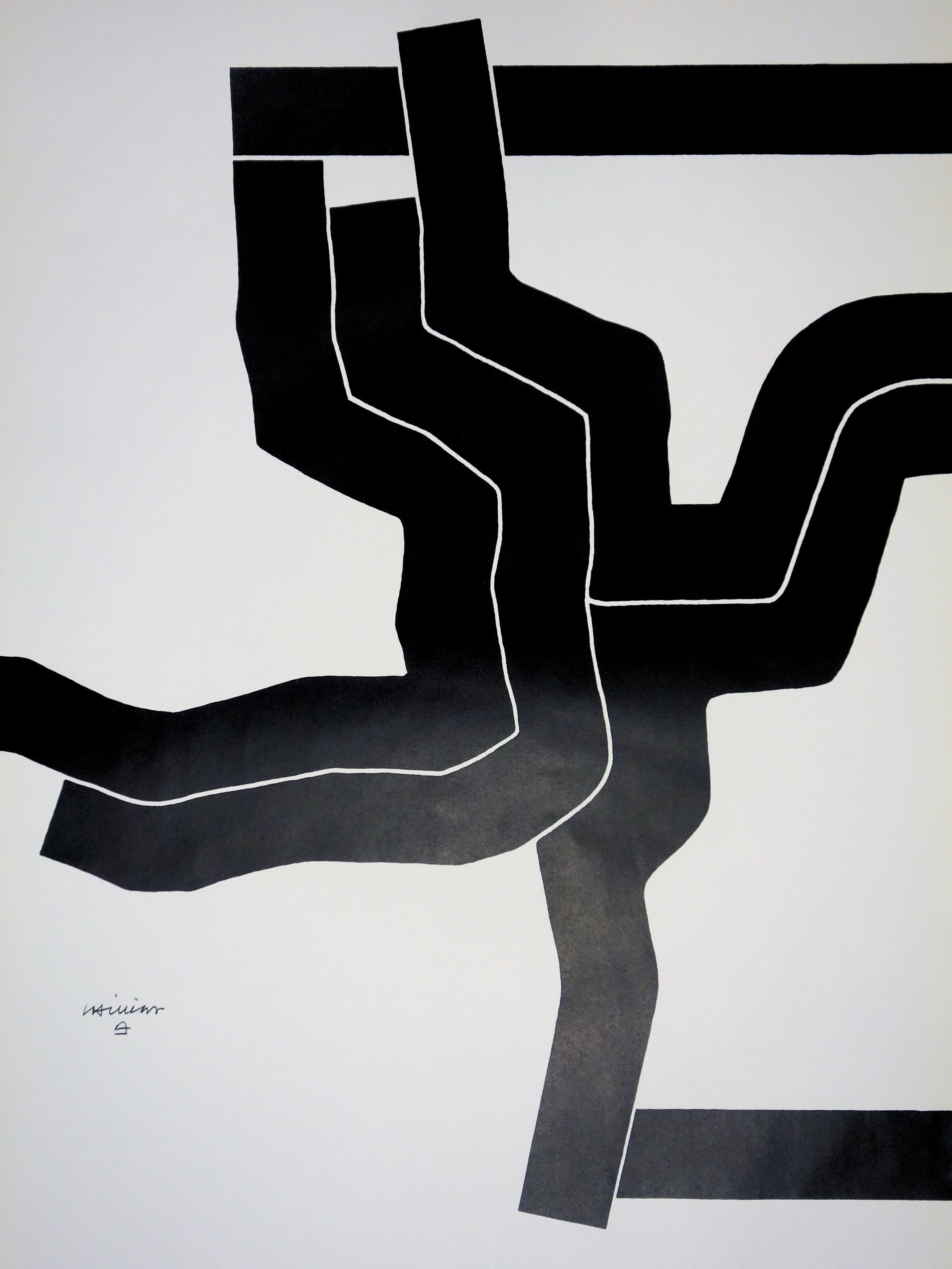 Eduardo CHILLIDA : Composition JO, Affiche en lithographie originale - Image 2