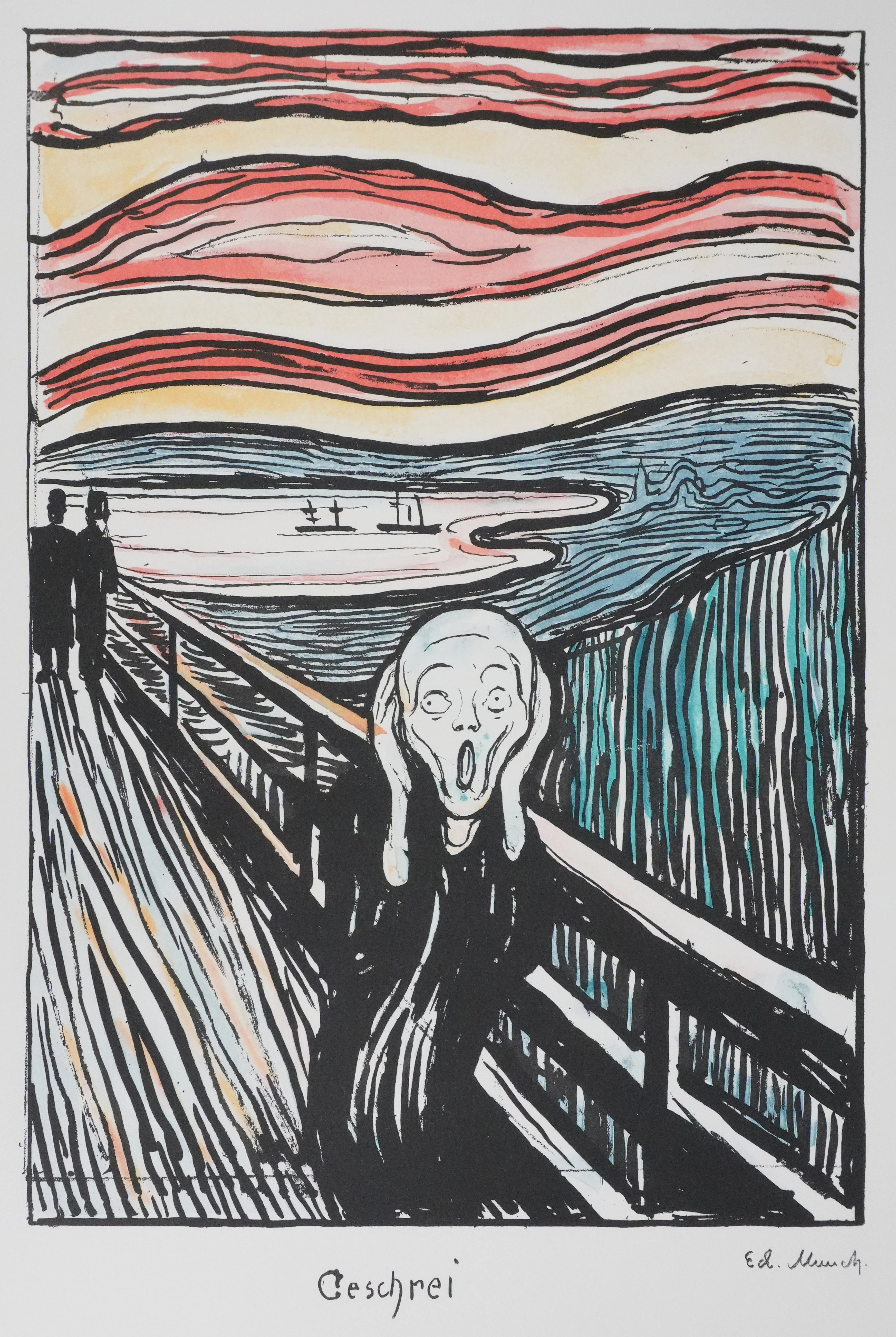 Edvard MUNCH : Le Cri, Lithographie signée - Image 3