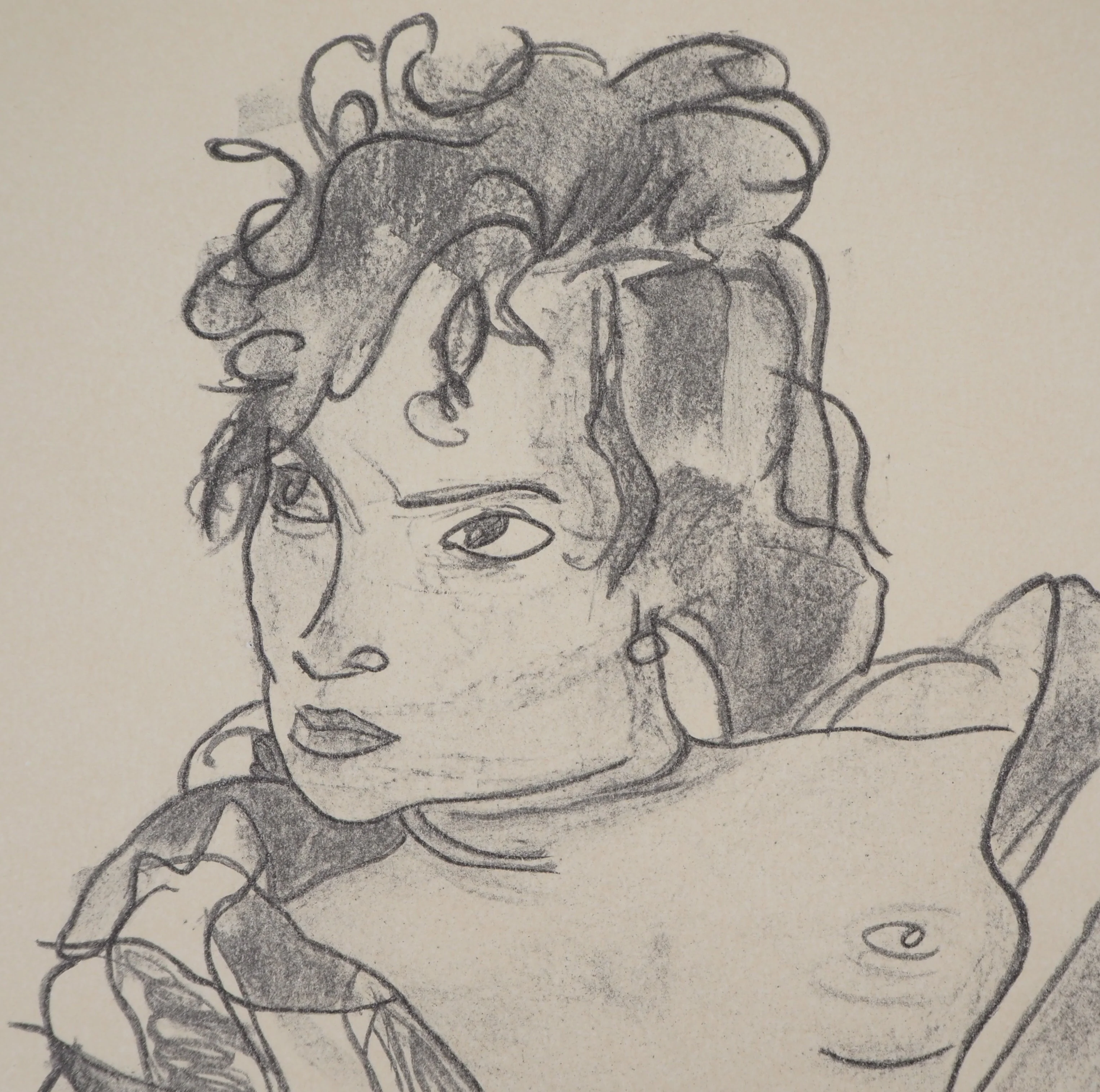 Egon SCHIELE : Nu aux jarretelles, Lithographie signée - Image 6
