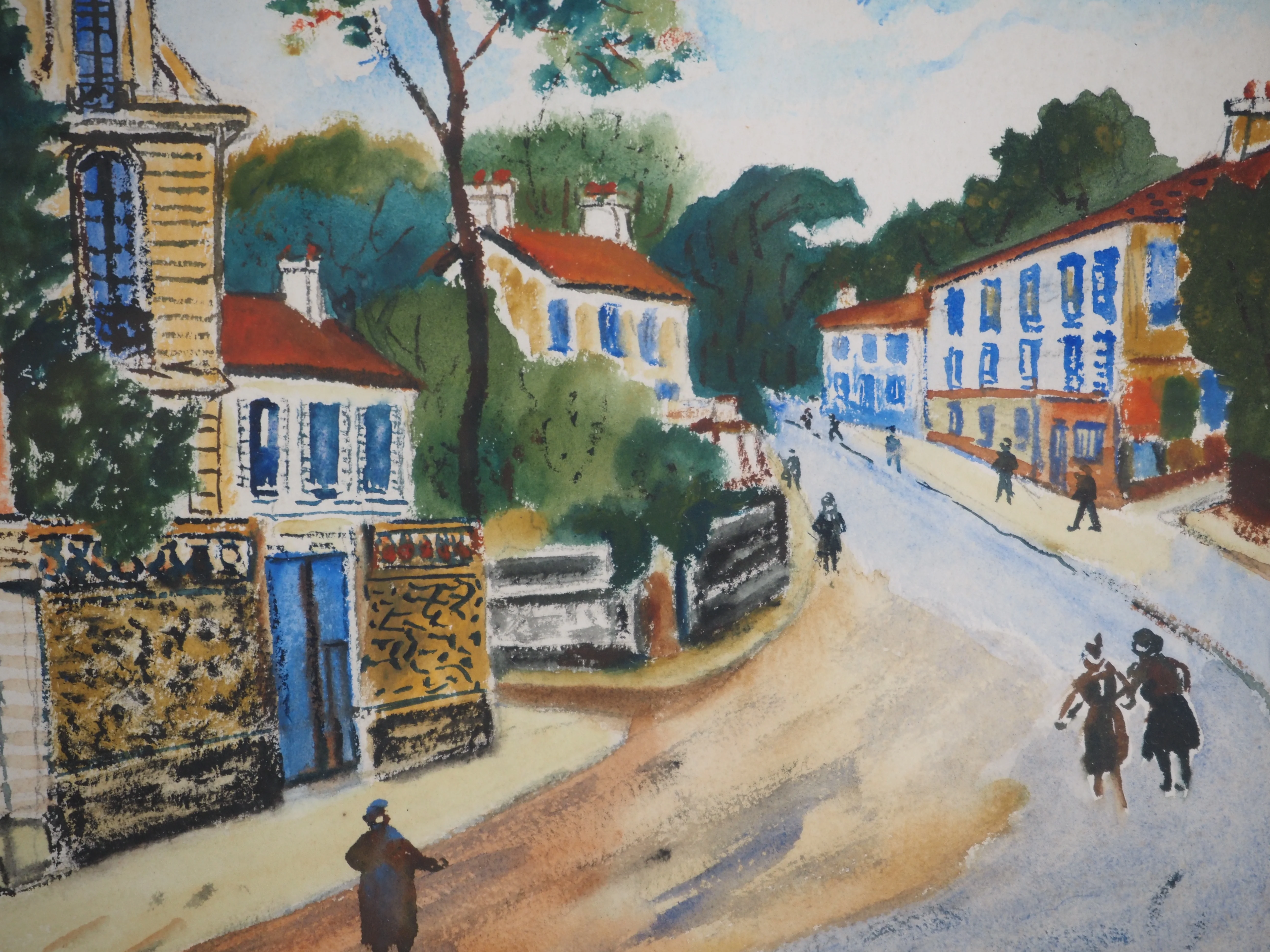 Elisée MACLET : Château à Montmorency, Aquarelle originale signée - Image 8