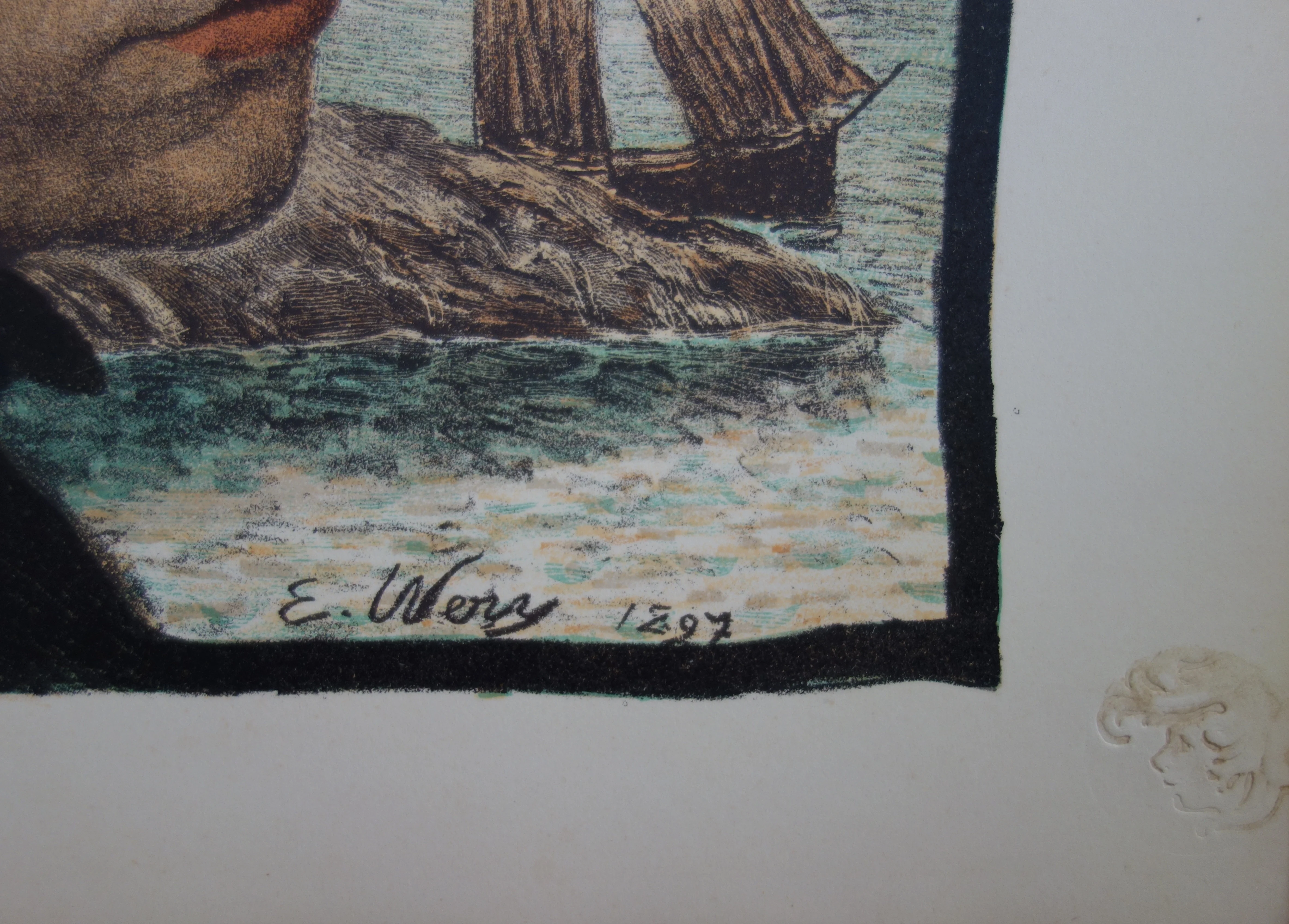 Emile-Auguste WERY : Bretagne, Lithographie originale signée - Image 3