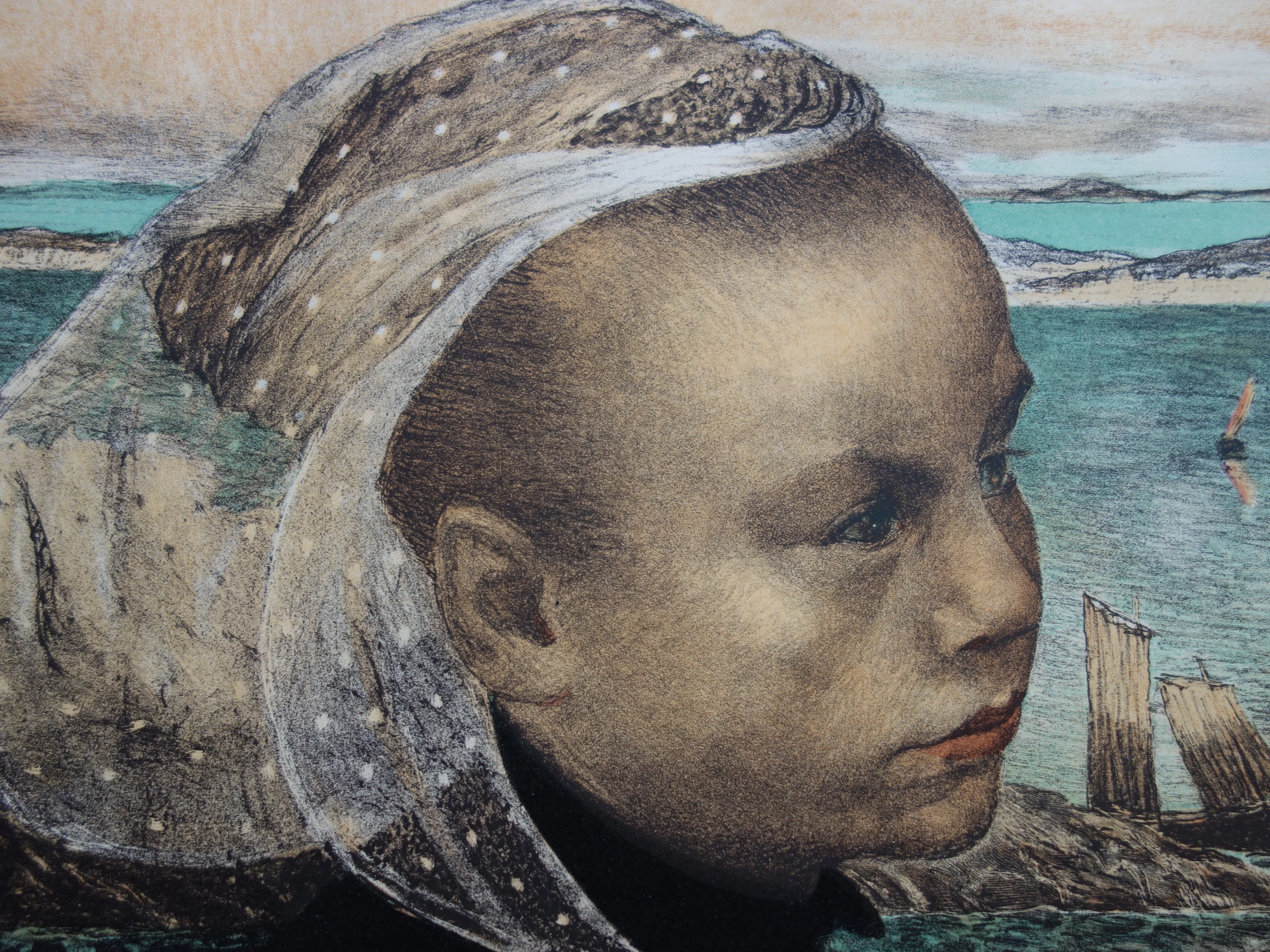 Emile-Auguste WERY : Bretagne, Lithographie originale signée - Image 4