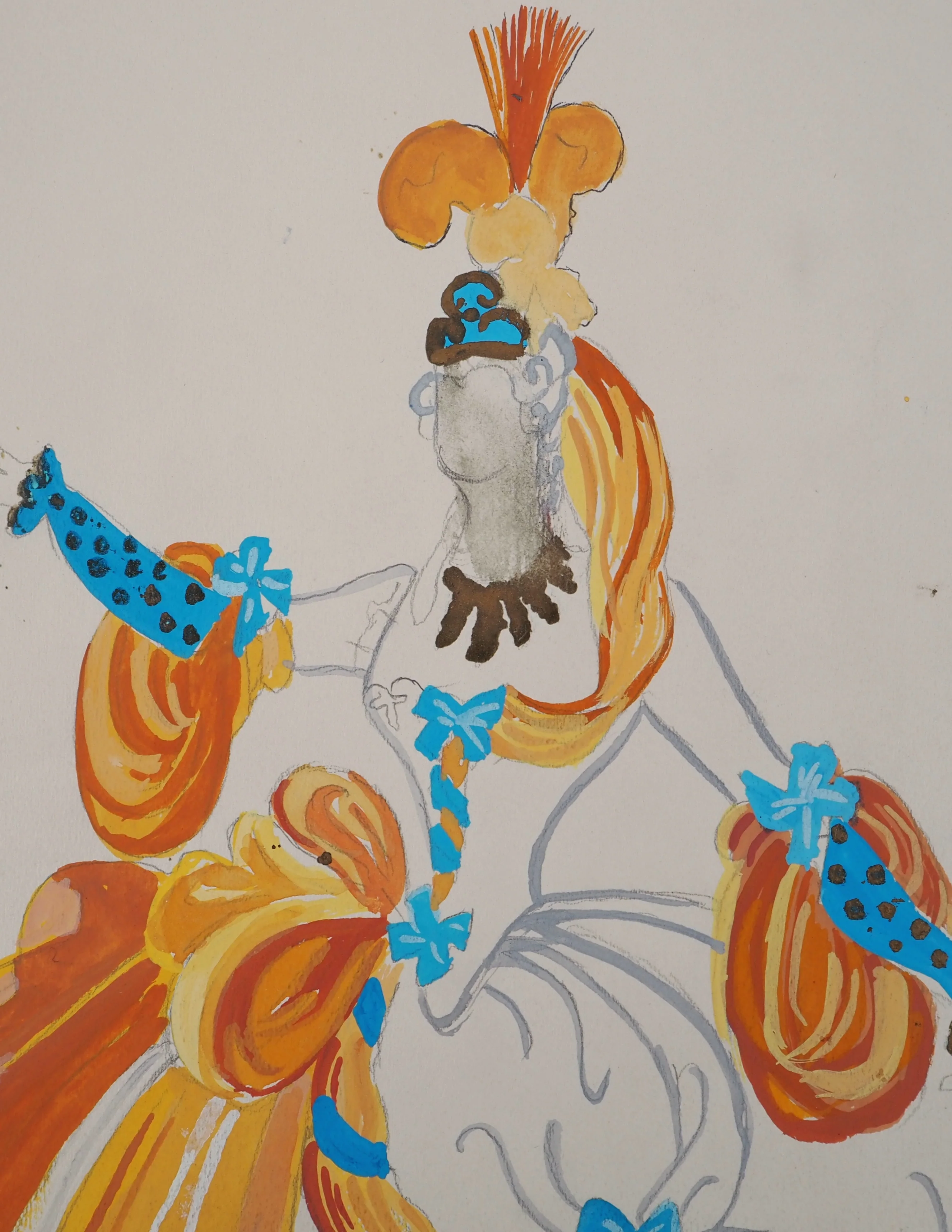 ERTE : La reine du bal, Gouache originale signée - Image 4