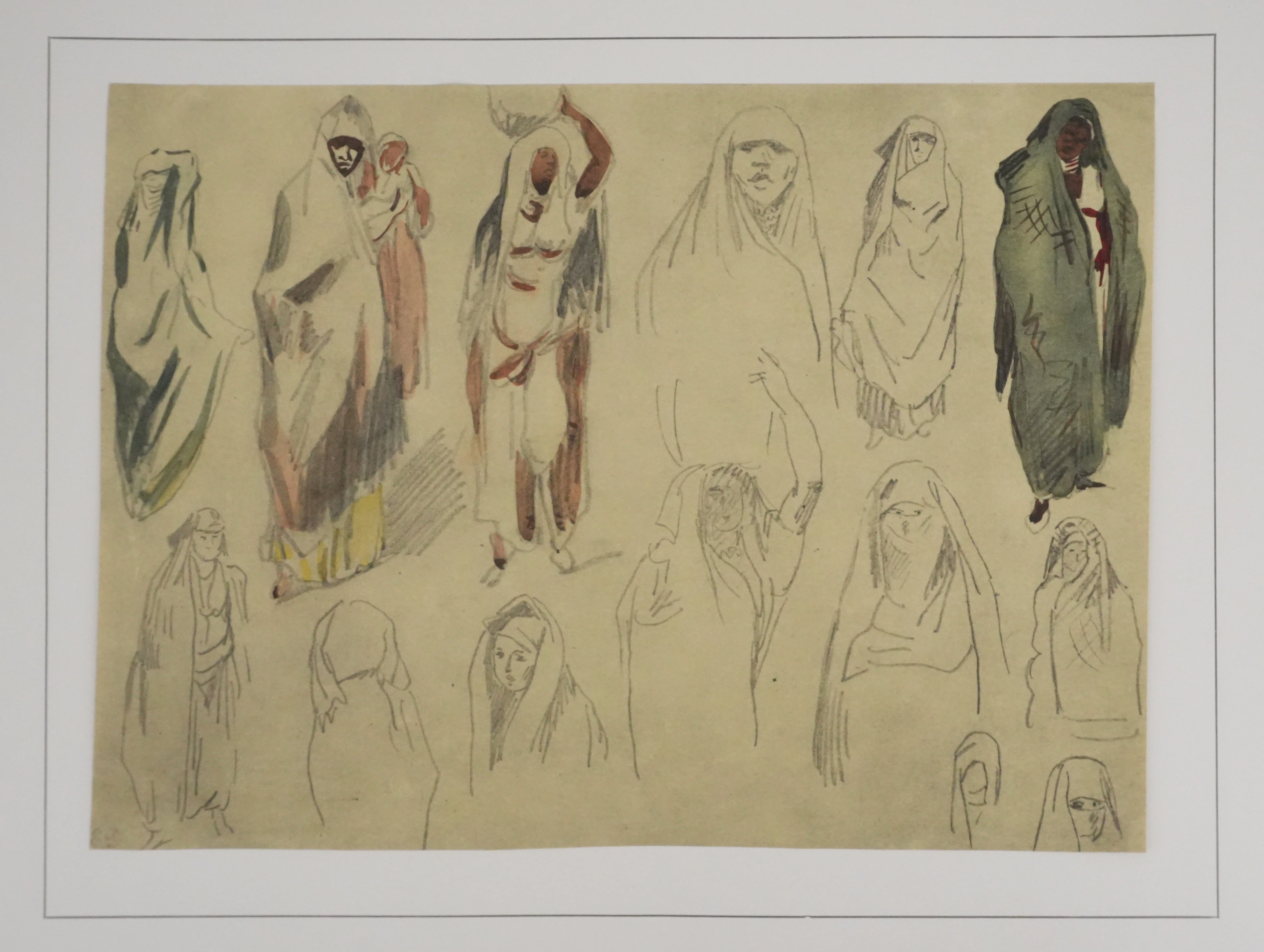Eugène DELACROIX (d'après) : Femmes marchant dans la rue, Lithographie signée - Image 3