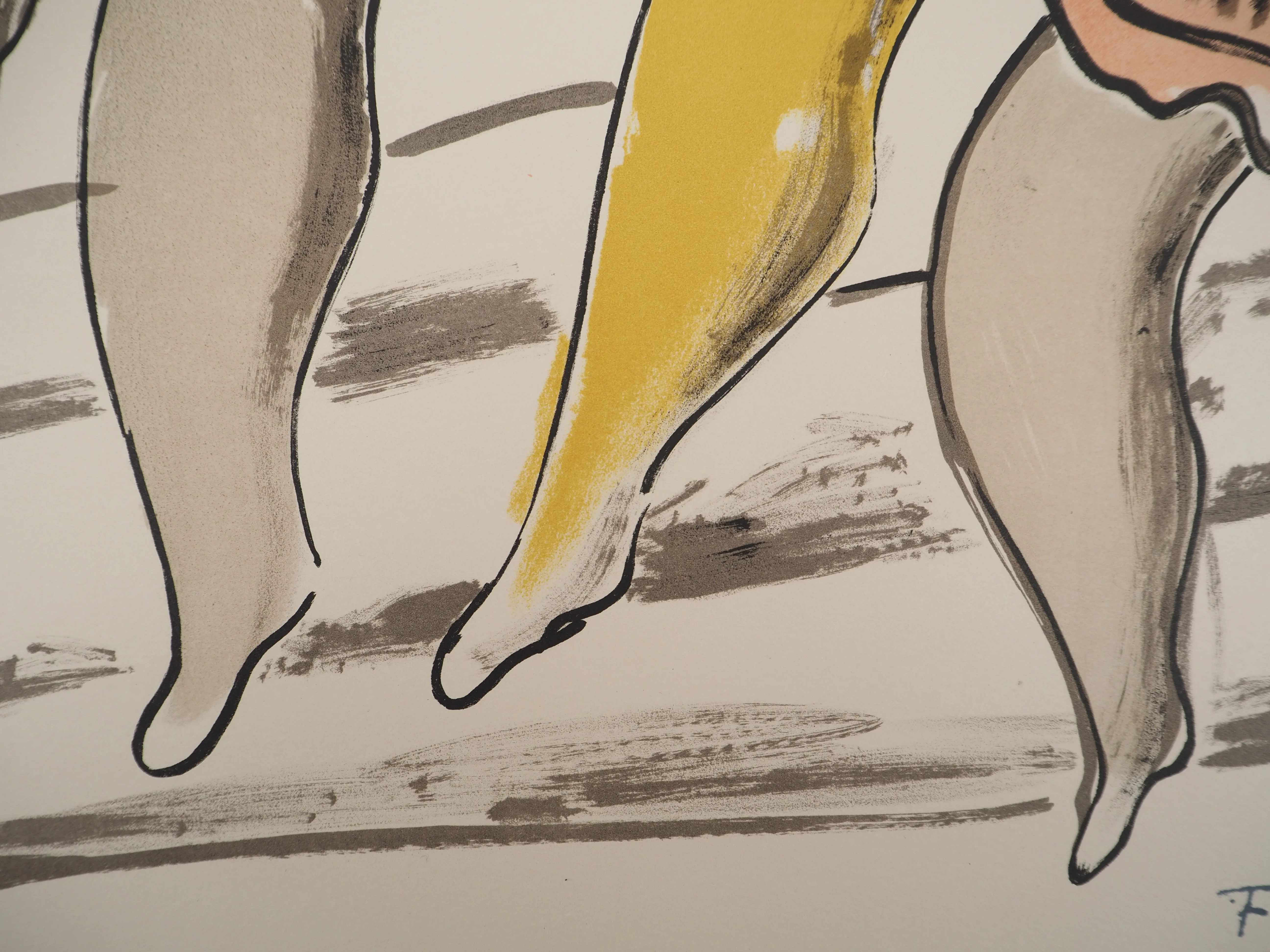 Fernand LEGER : La Ville, Les danseuses de french cancan, Lithographie originale signée - Image 6