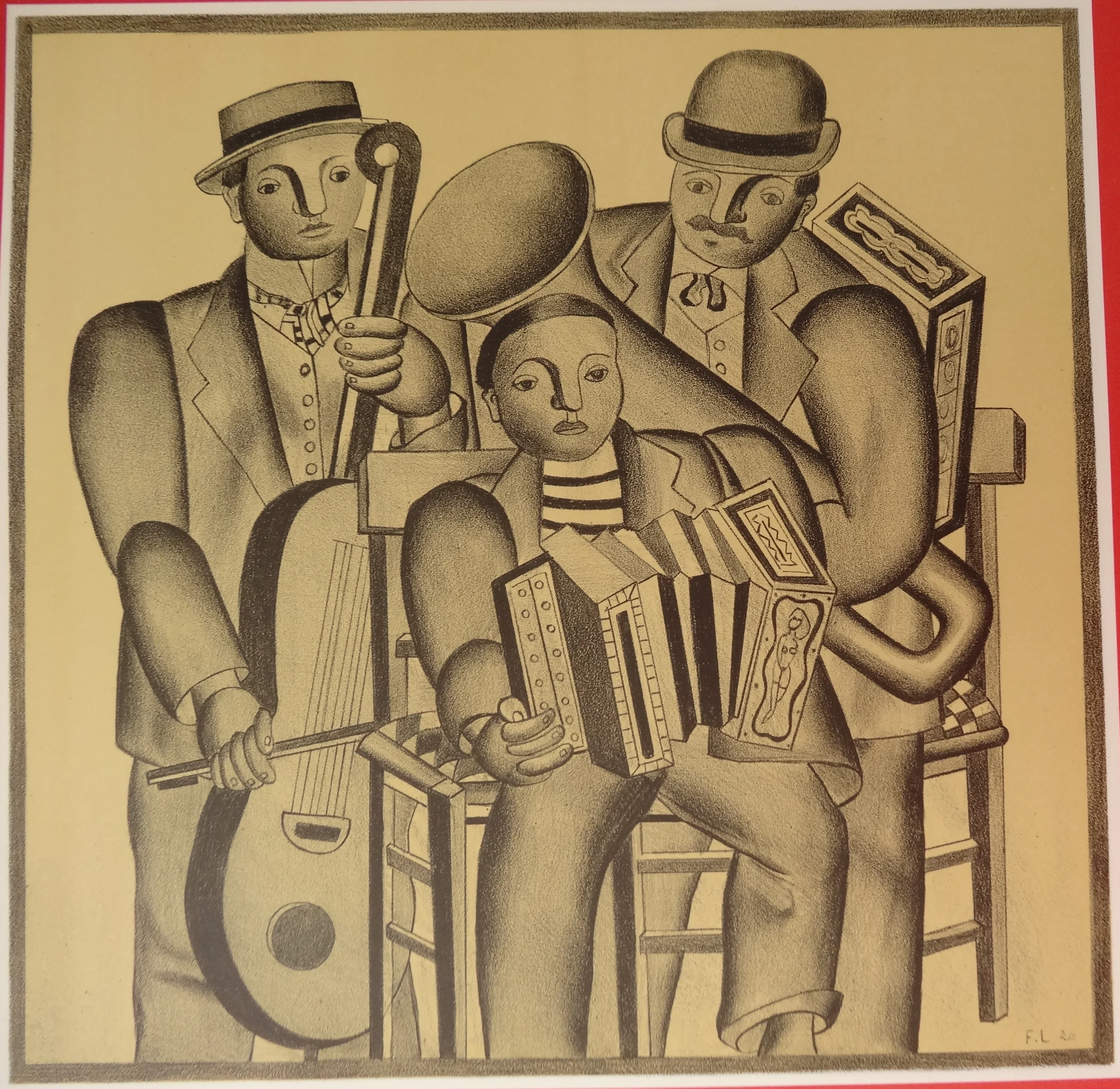 Fernand LEGER : Les Musiciens (Fanfare), Affiche originale en lithographie - Image 2