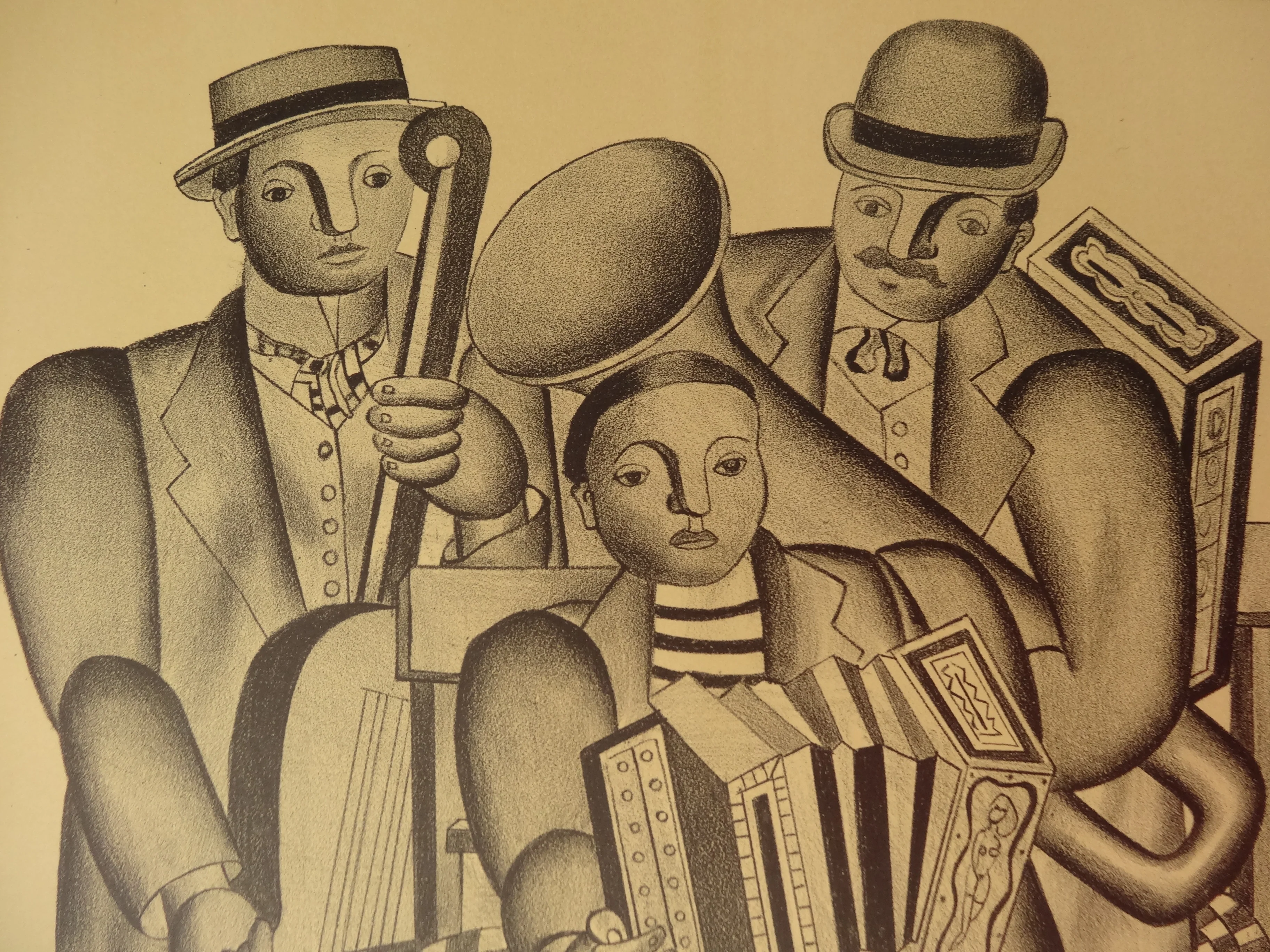 Fernand LEGER : Les Musiciens (Fanfare), Affiche originale en lithographie - Image 4