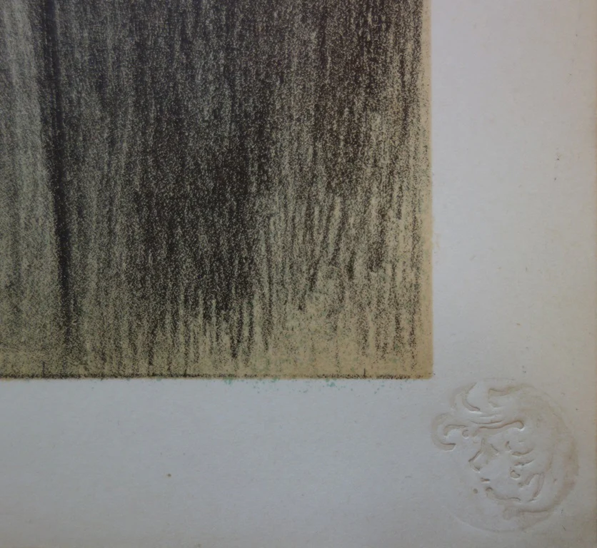 Firmin BOUISSET : La petite marchande de fleurs, Lithographie originale signée - Image 6