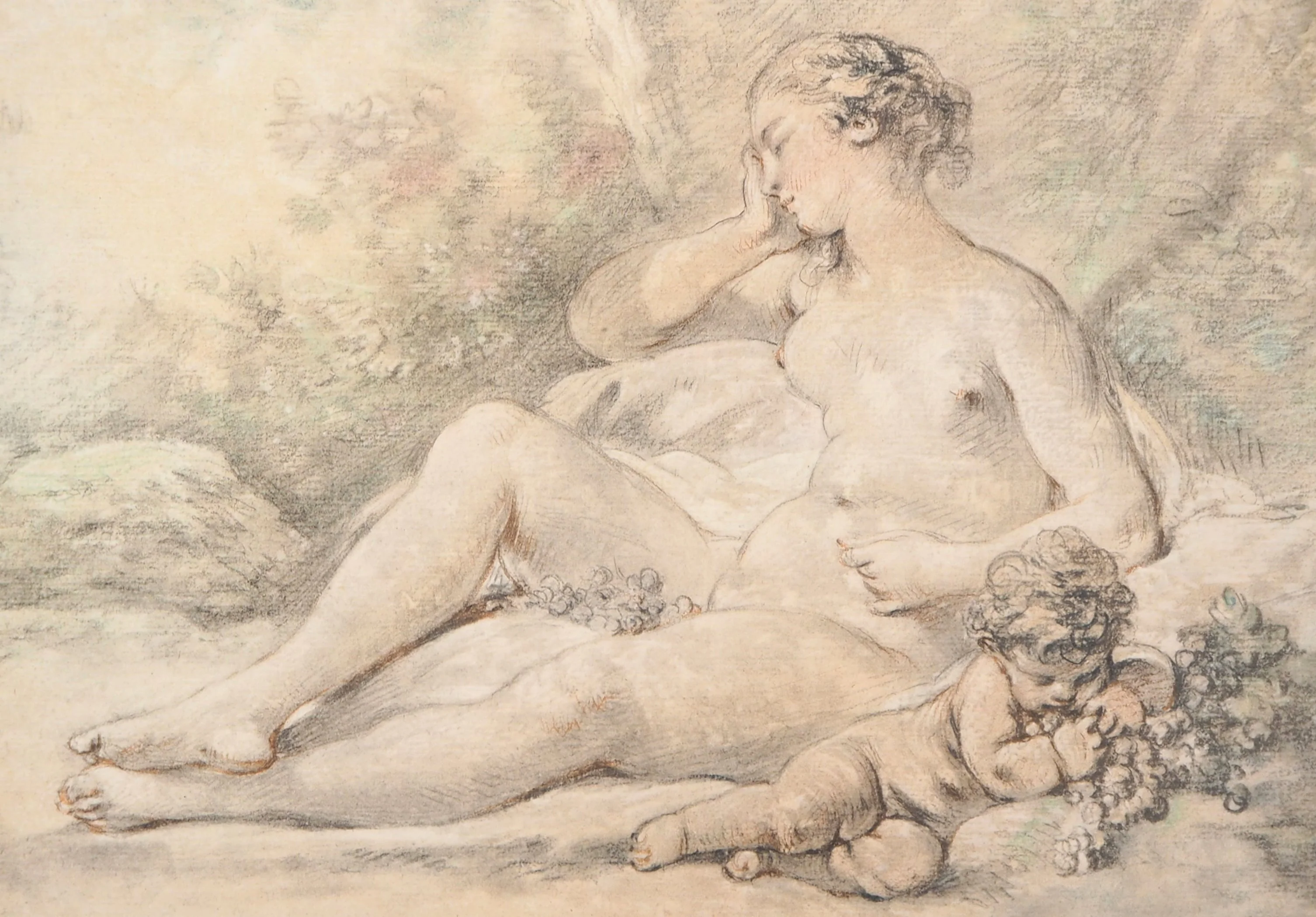 François BOUCHER : Jeune fille avec l'amour, Lithographie signée - Image 4