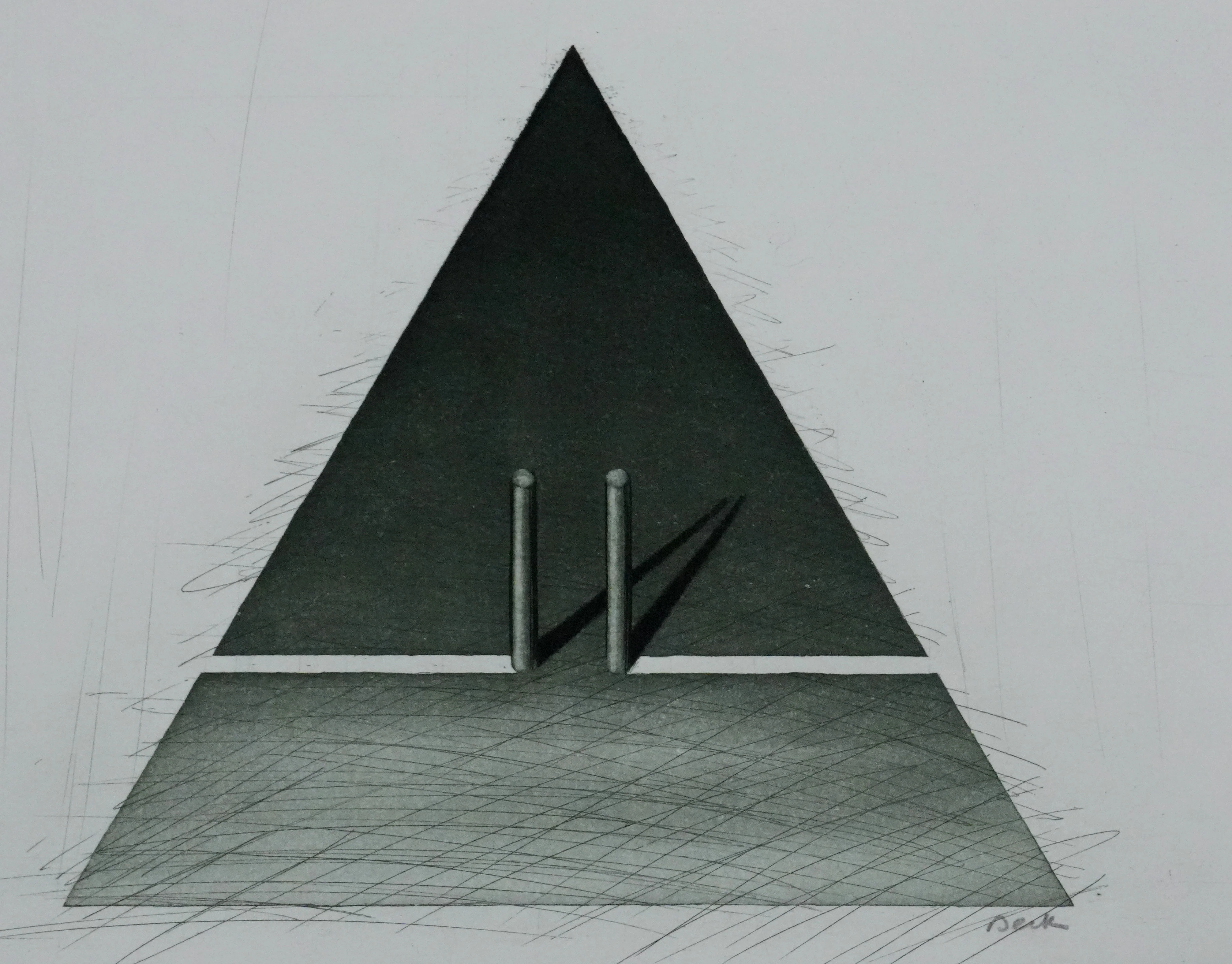 François DECK : Le passage, Gravure originale signée - Image 2