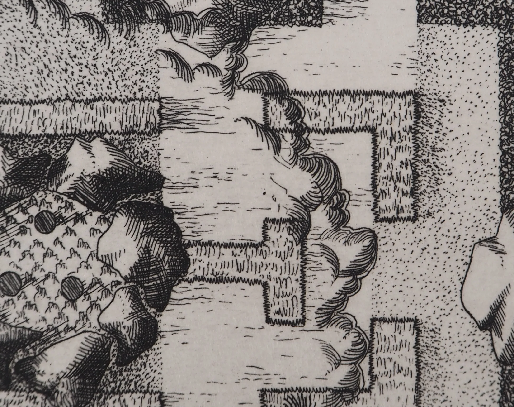 François HOUTIN : Agencement de buissons, Gravure originale signée - Image 5