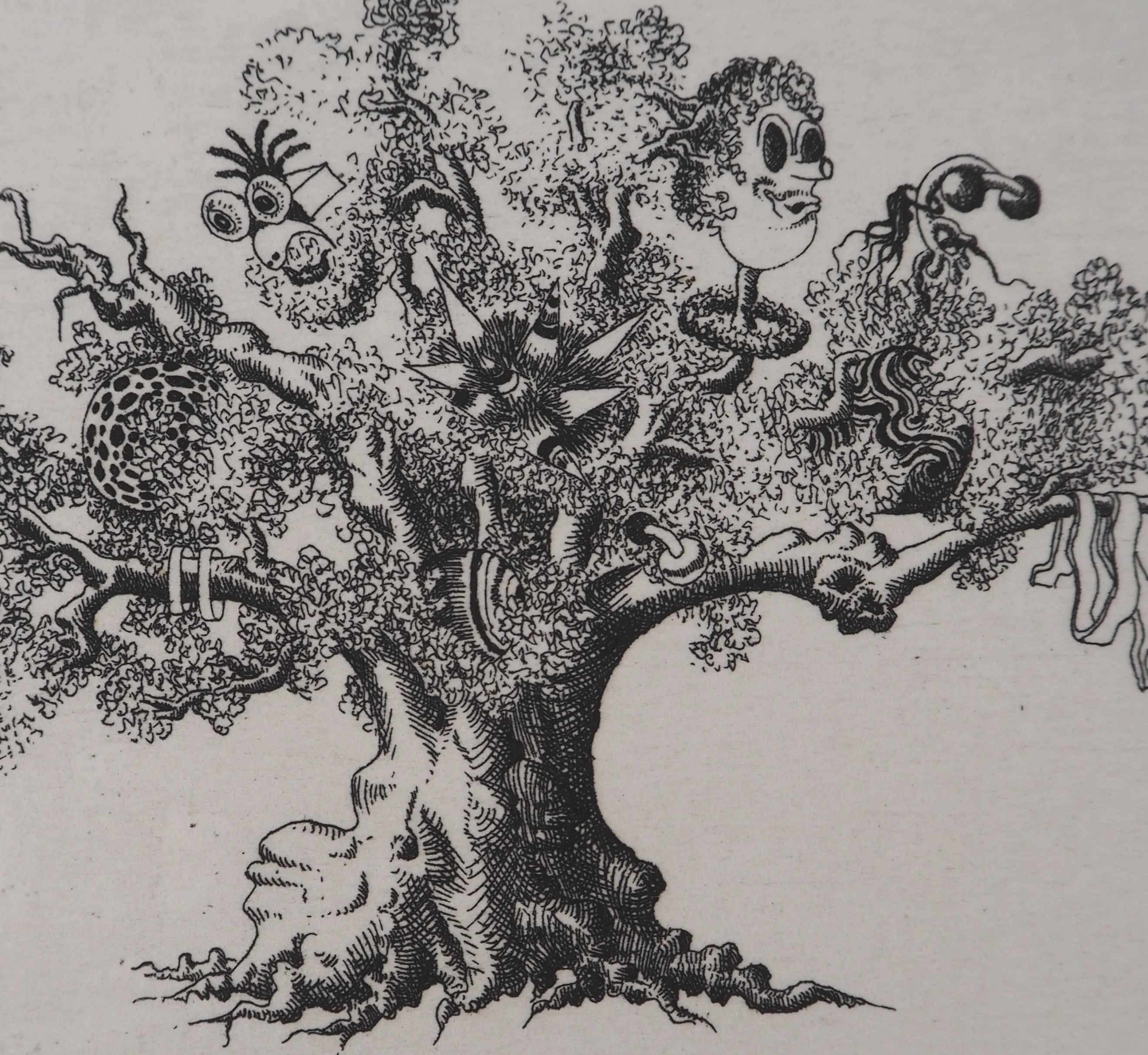 François HOUTIN : Arbre imaginaire, Gravure originale signée - Image 4
