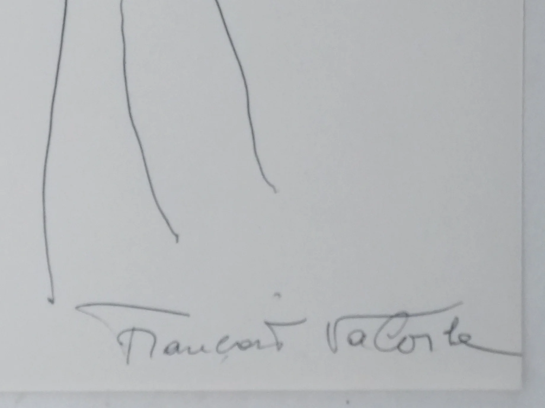 François VALORBE : L'arbre humain, Autographe et dessin original signé - Image 3