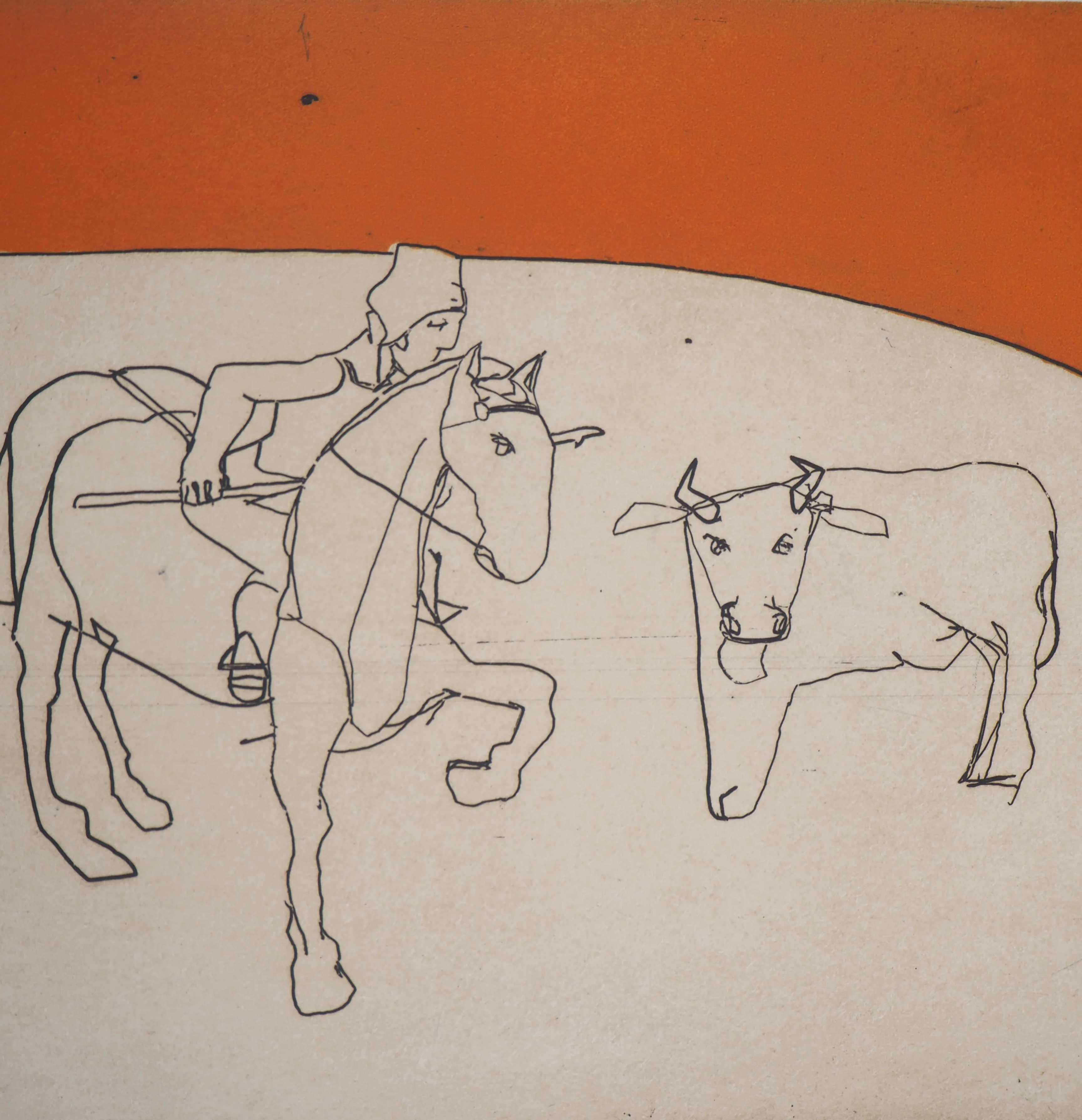François Vincent : Corrida, Le travail d’un expert, Gravure originale signée - Image 4