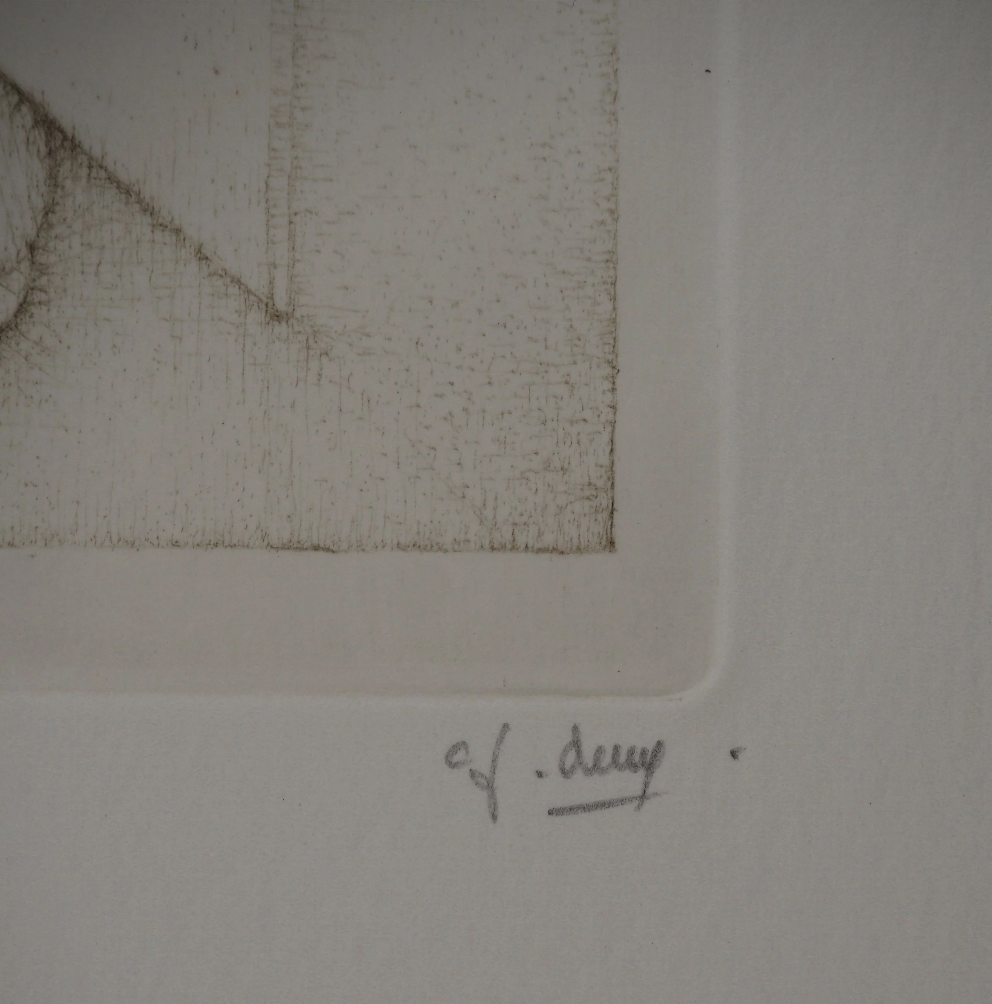 Fred DEUX : Au coucher, Gravure originale signée - Image 3