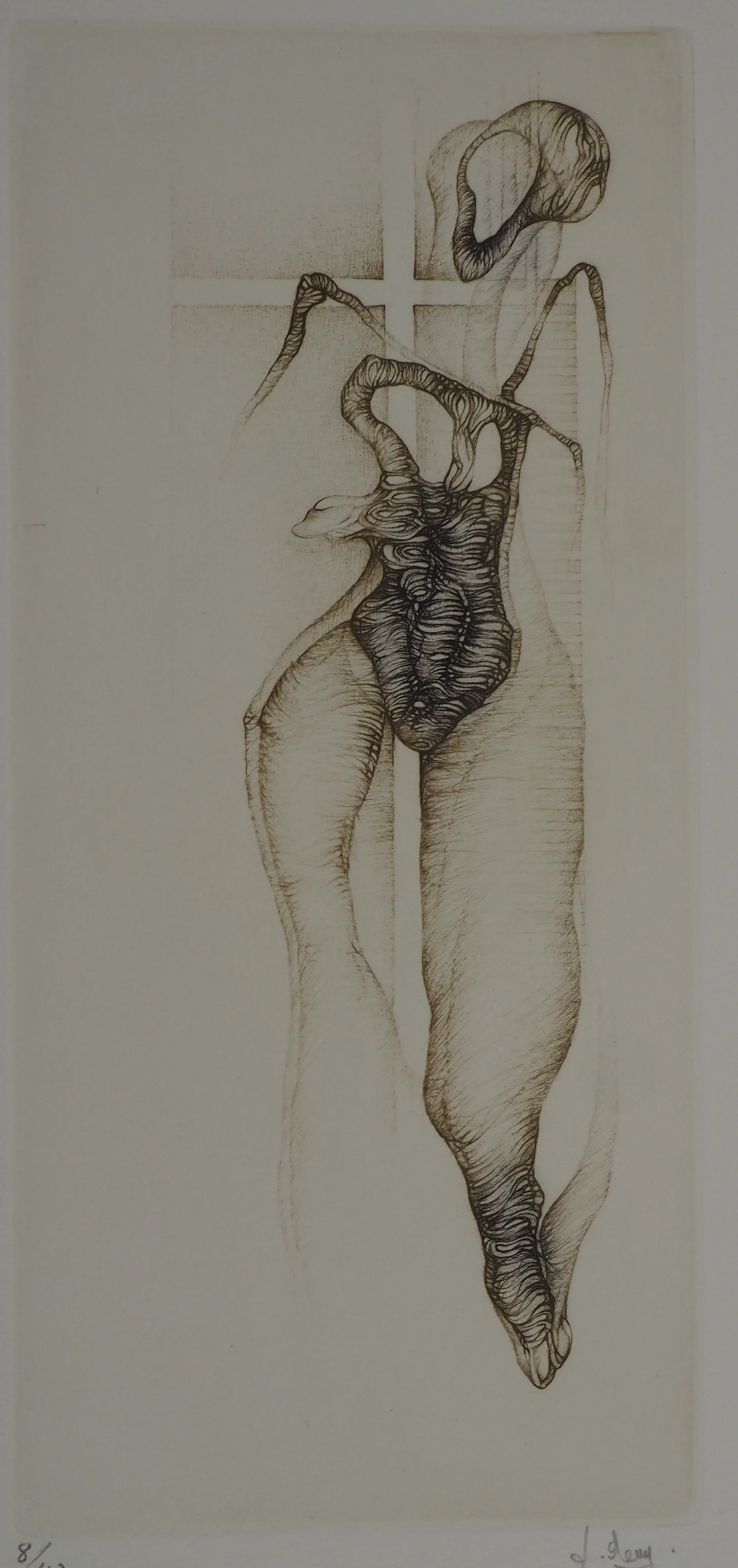 Fred DEUX : Bois anthropomorphe, Gravure originale signée - Image 2