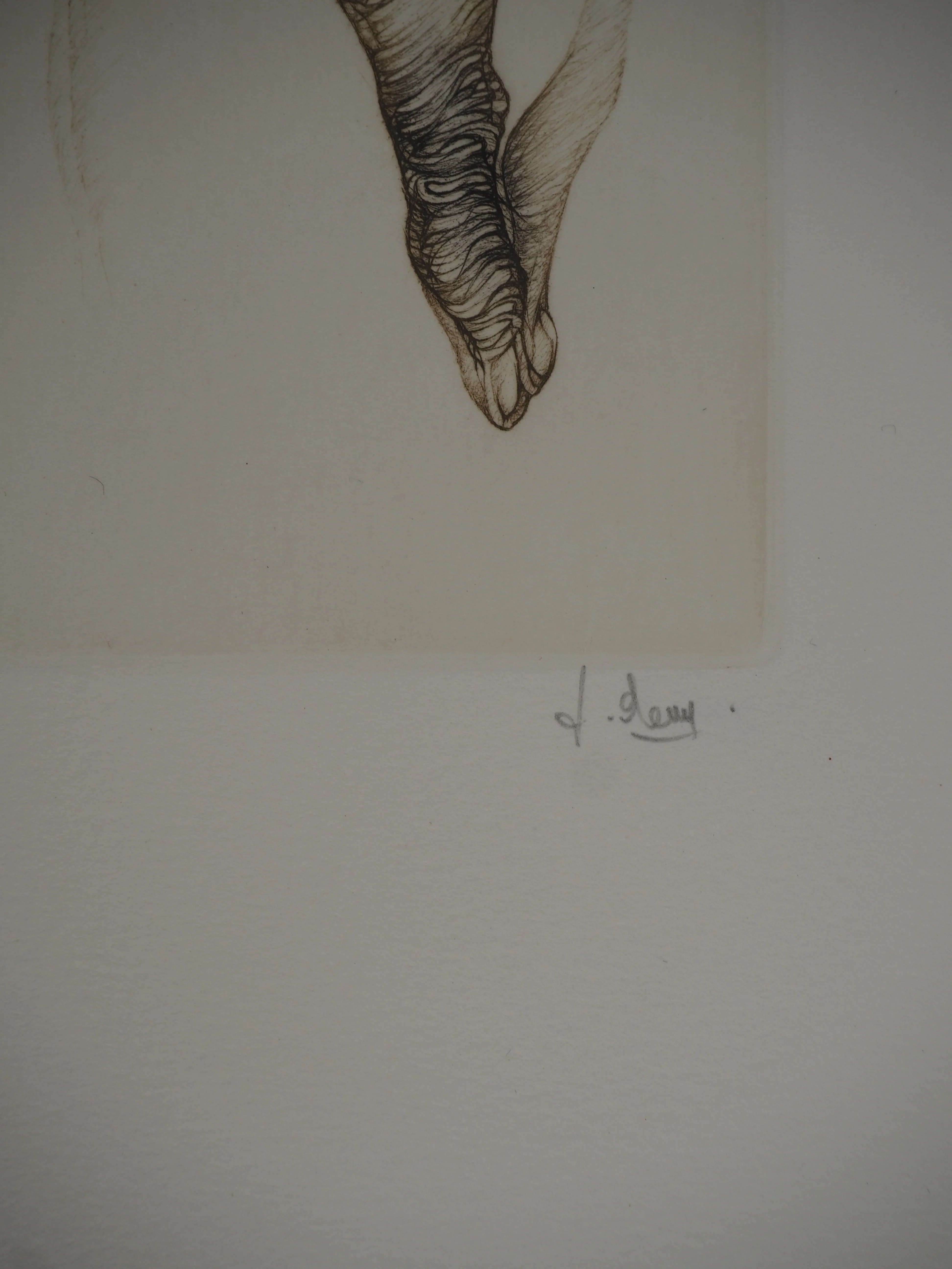 Fred DEUX : Bois anthropomorphe, Gravure originale signée - Image 4