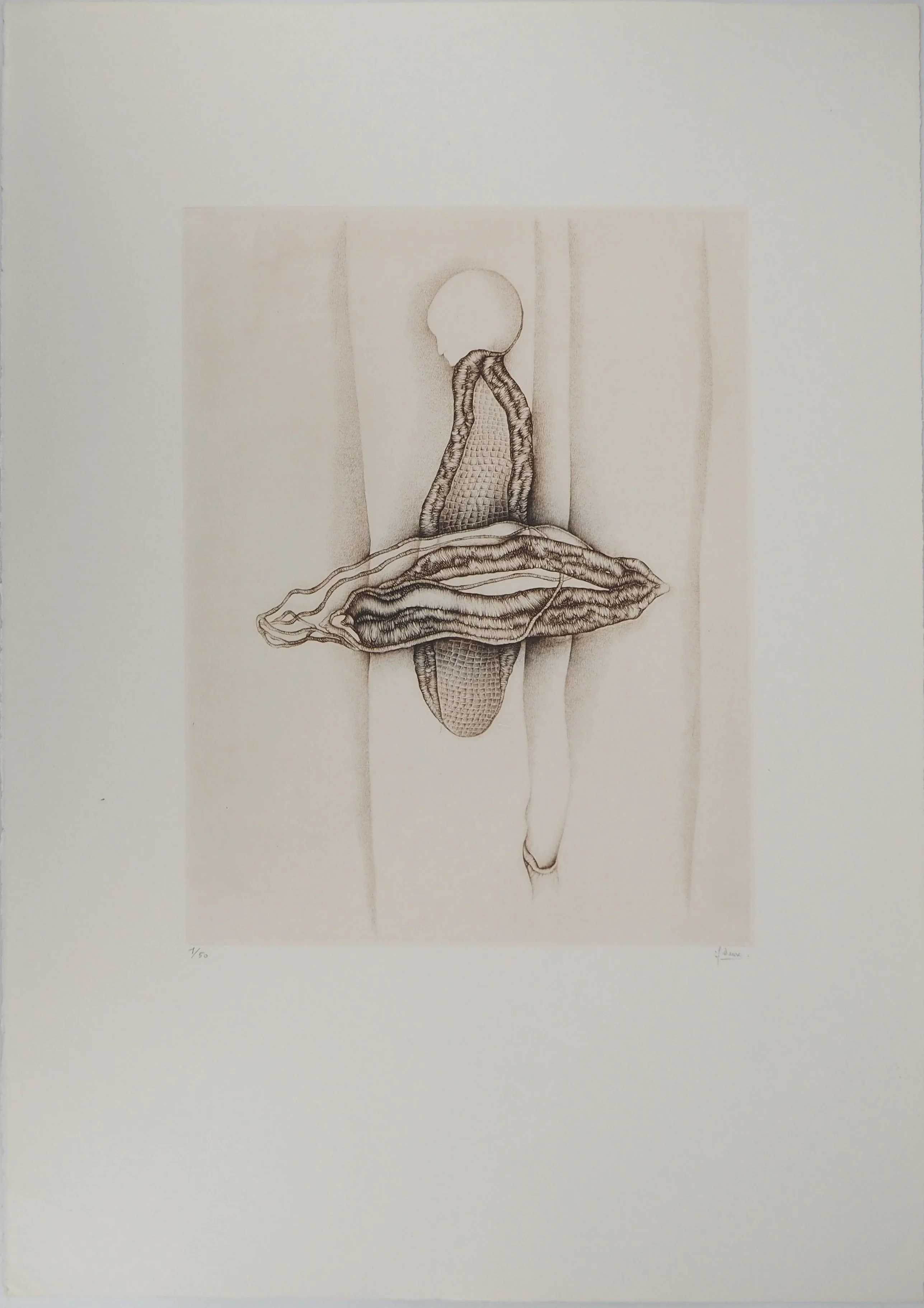 Fred DEUX : Du poète, Gravure originale signée