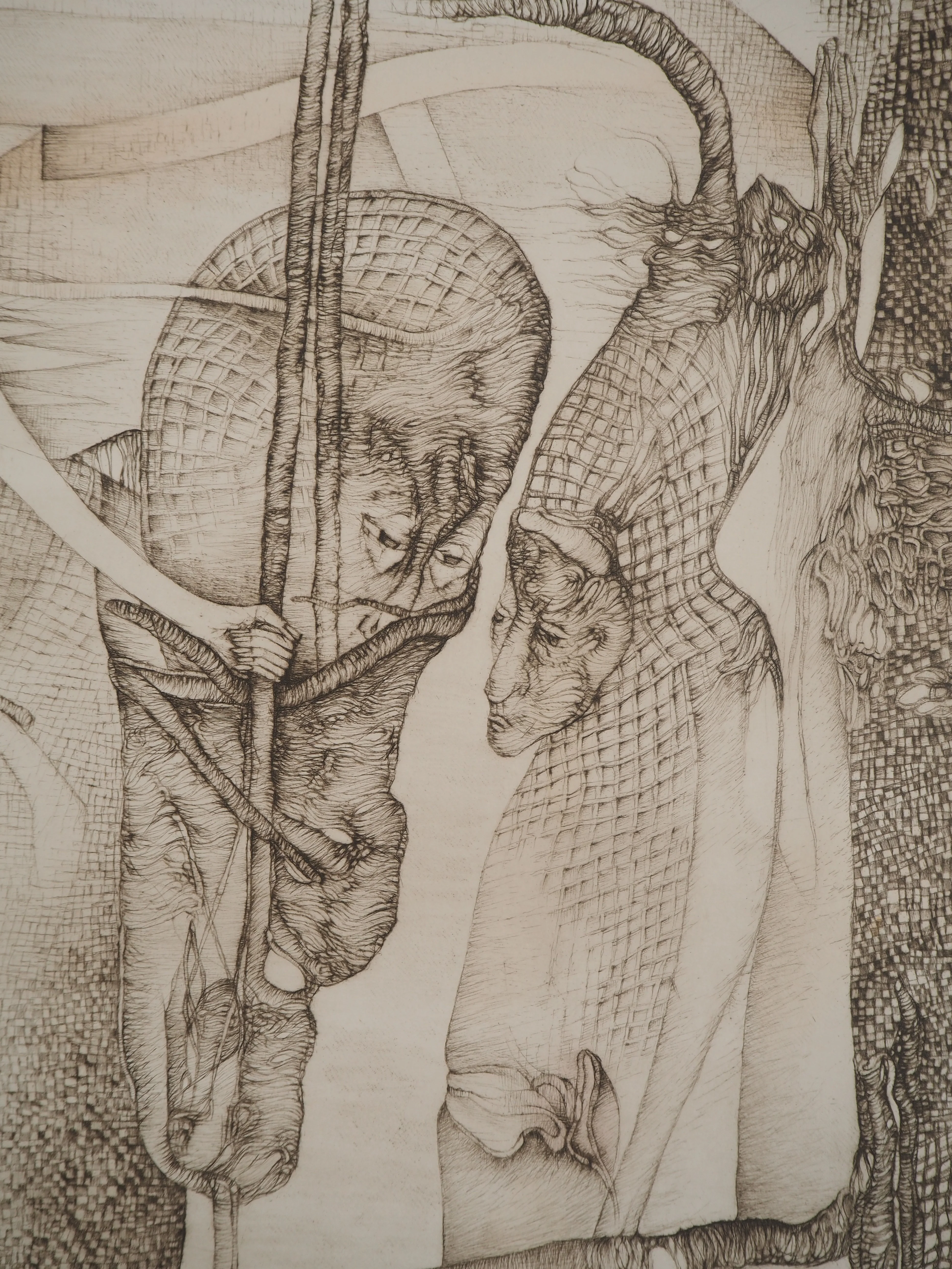 Fred DEUX : Le secret du lien, Gravure originale signée - Image 4