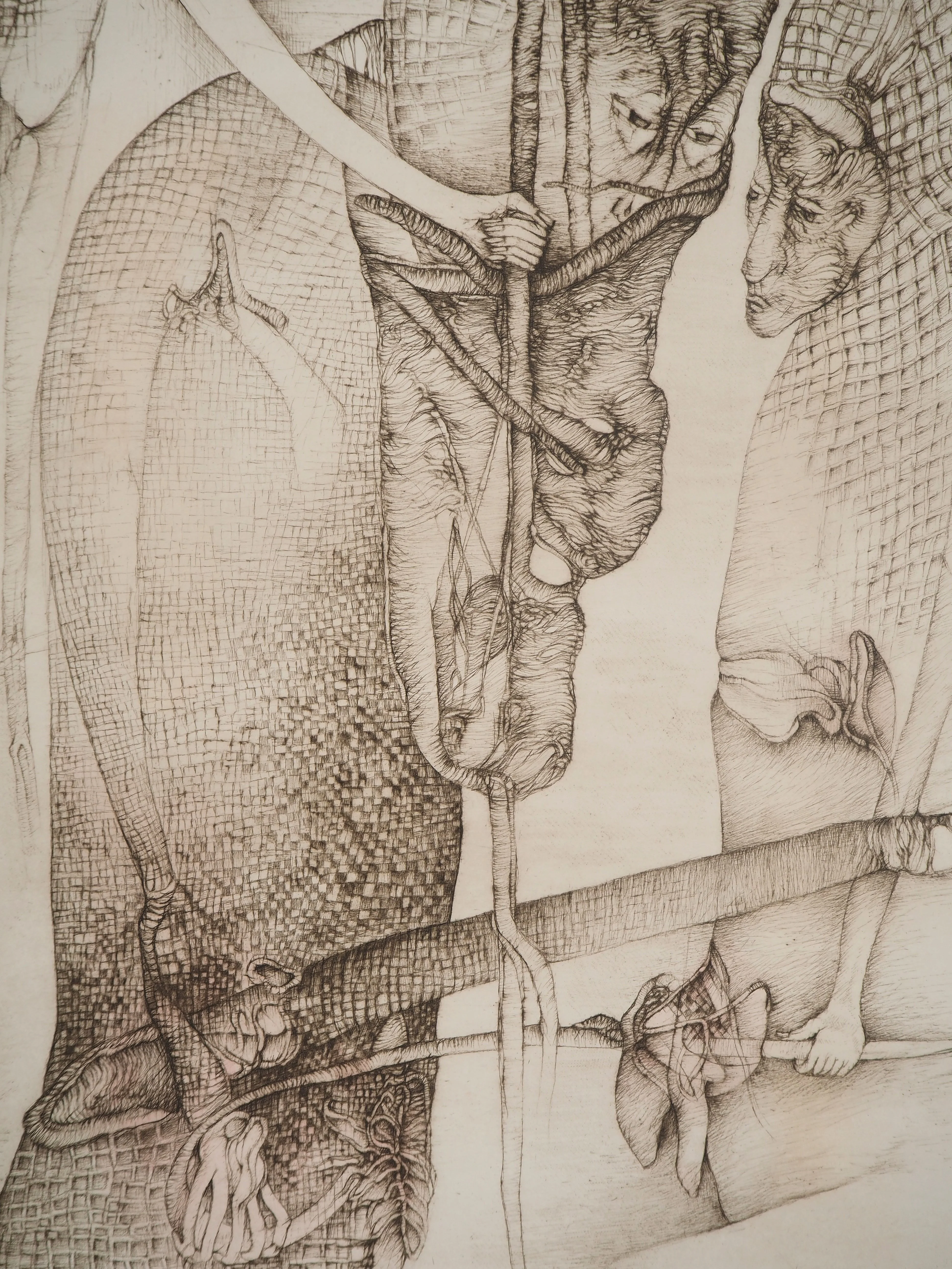 Fred DEUX : Le secret du lien, Gravure originale signée - Image 7