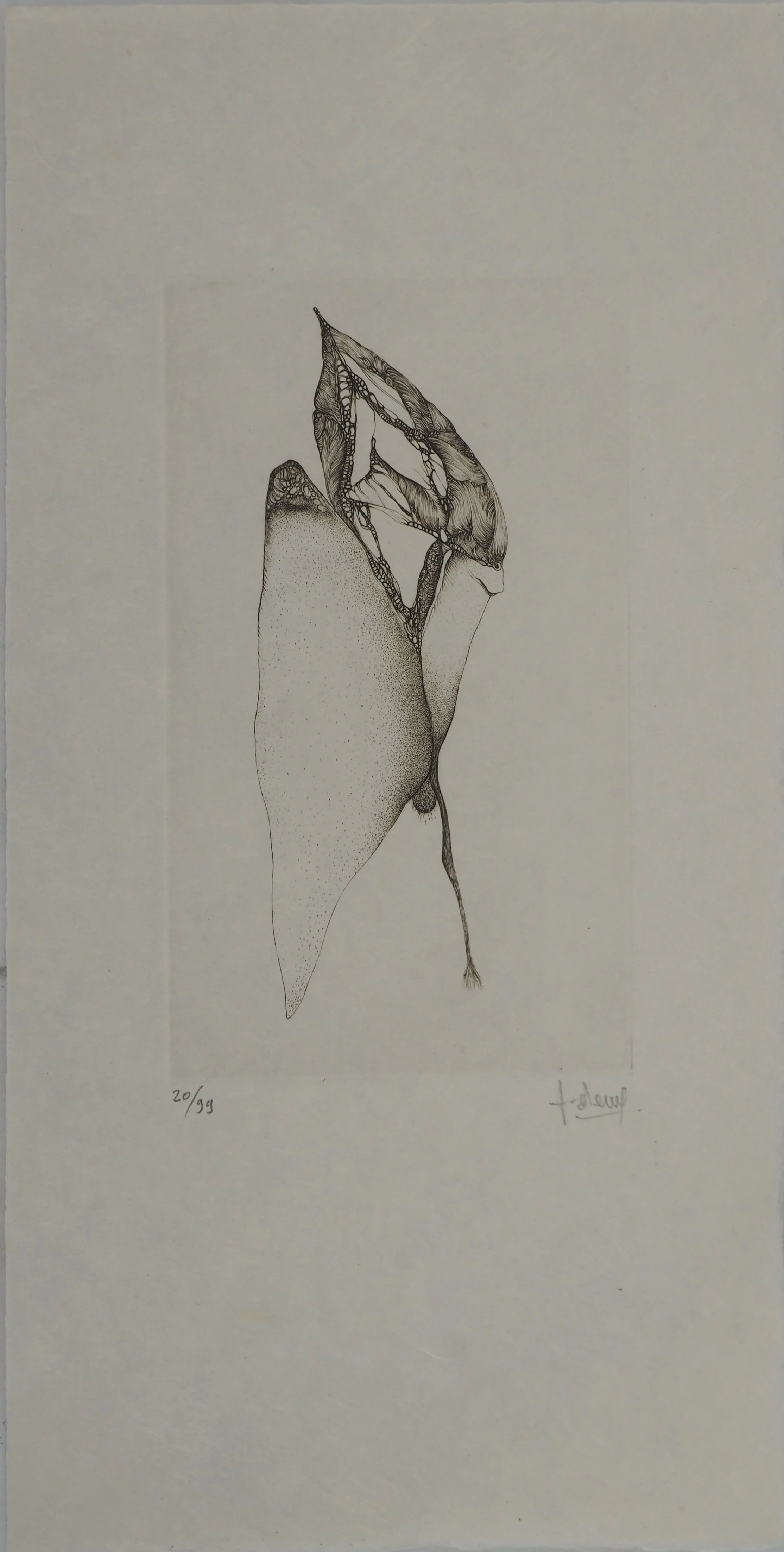 Fred DEUX : Relatif, Gravure originale signée