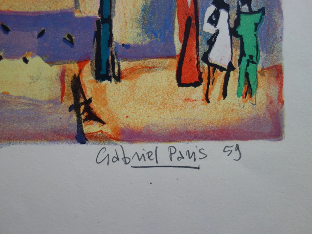 Gabriel PARIS : Saint Germain des Prés, Lithographie originale signée - Image 2