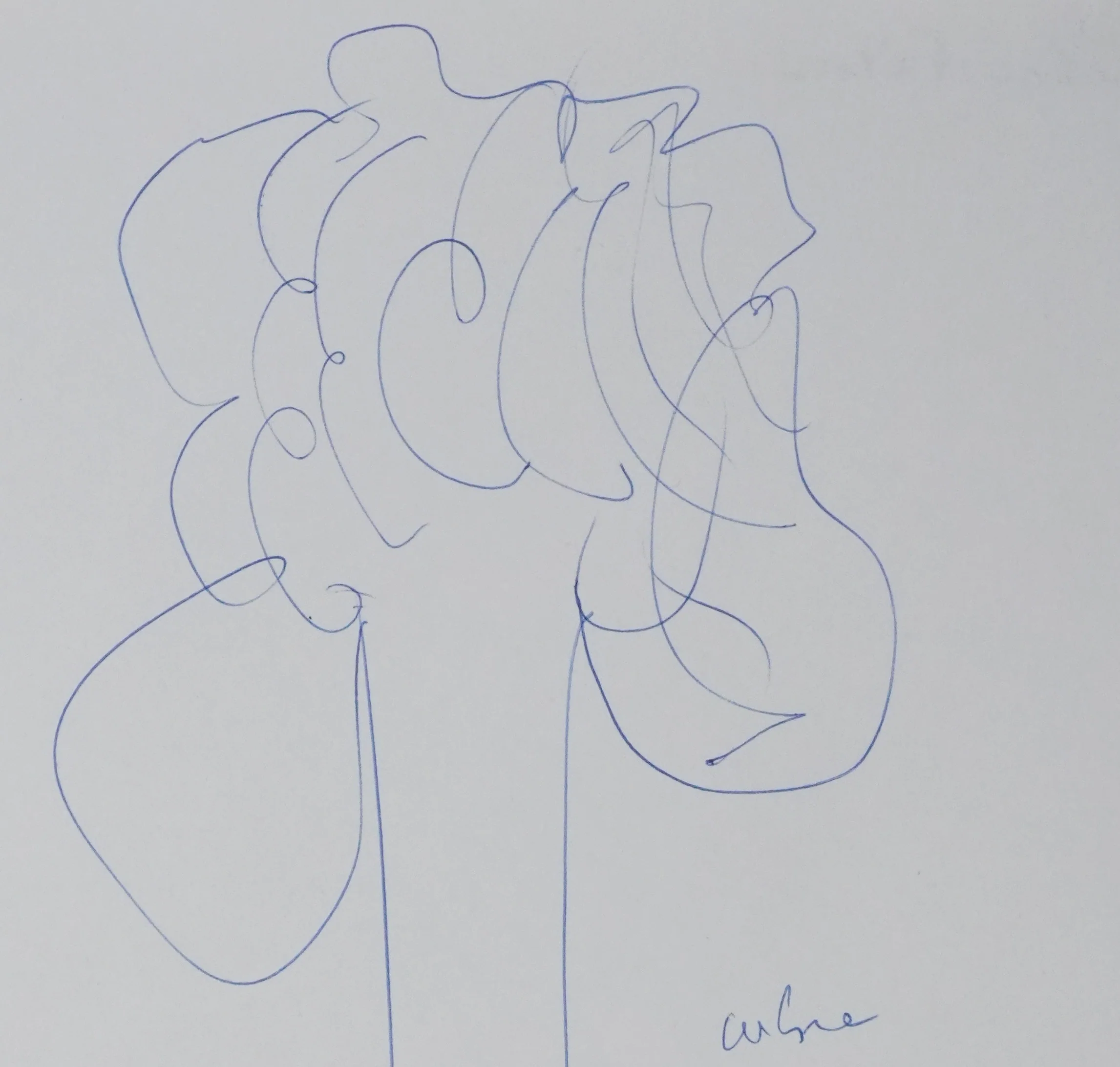 Gaetan PICON : Arbre d'espèce indéterminée, Autographe et dessin original signé - Image 3