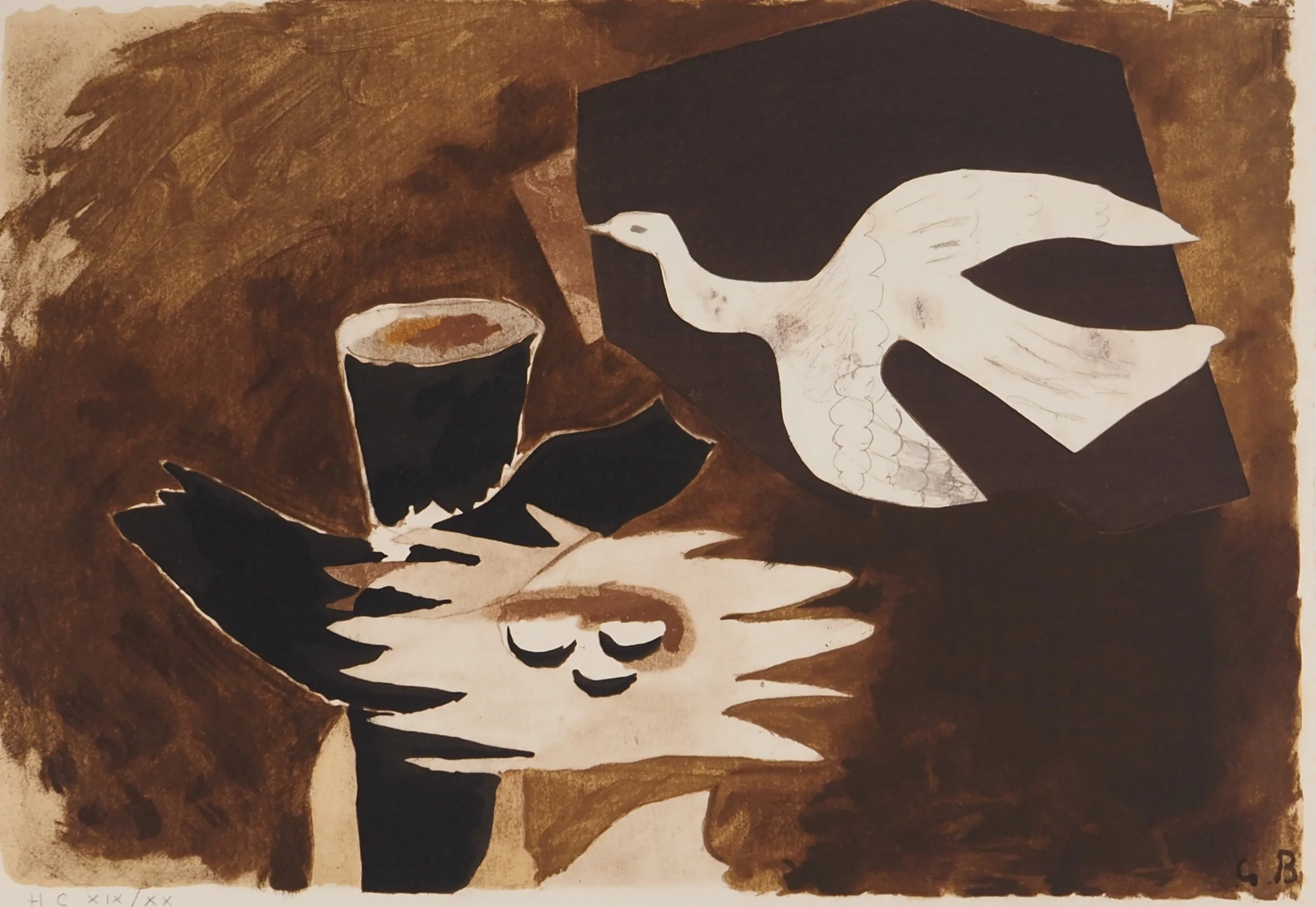 Georges BRAQUE : Le nid, Lithographie originale signée - Image 3