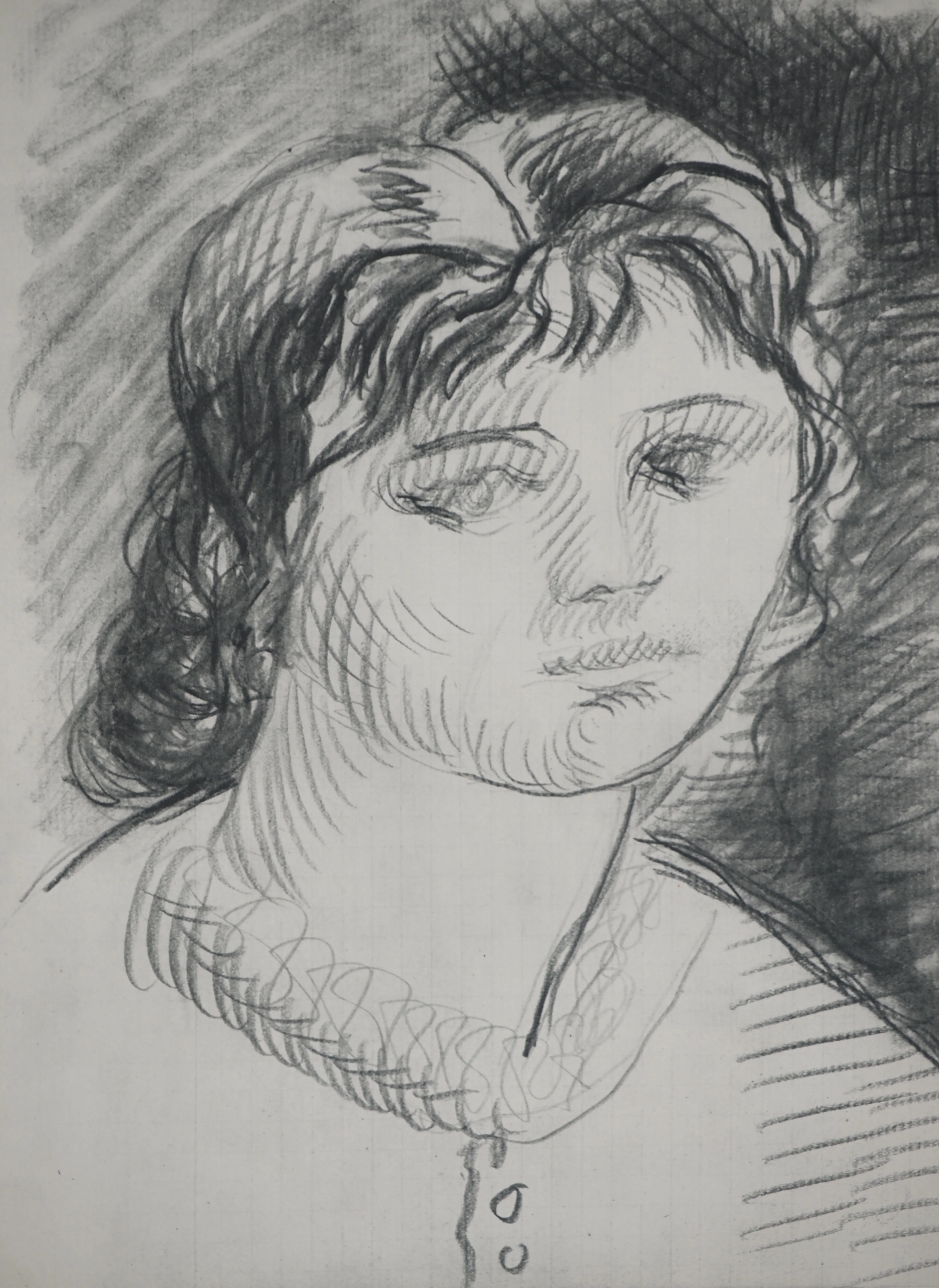 Georges BRAQUE : Visage de femme, Héliogravure originale - Image 2
