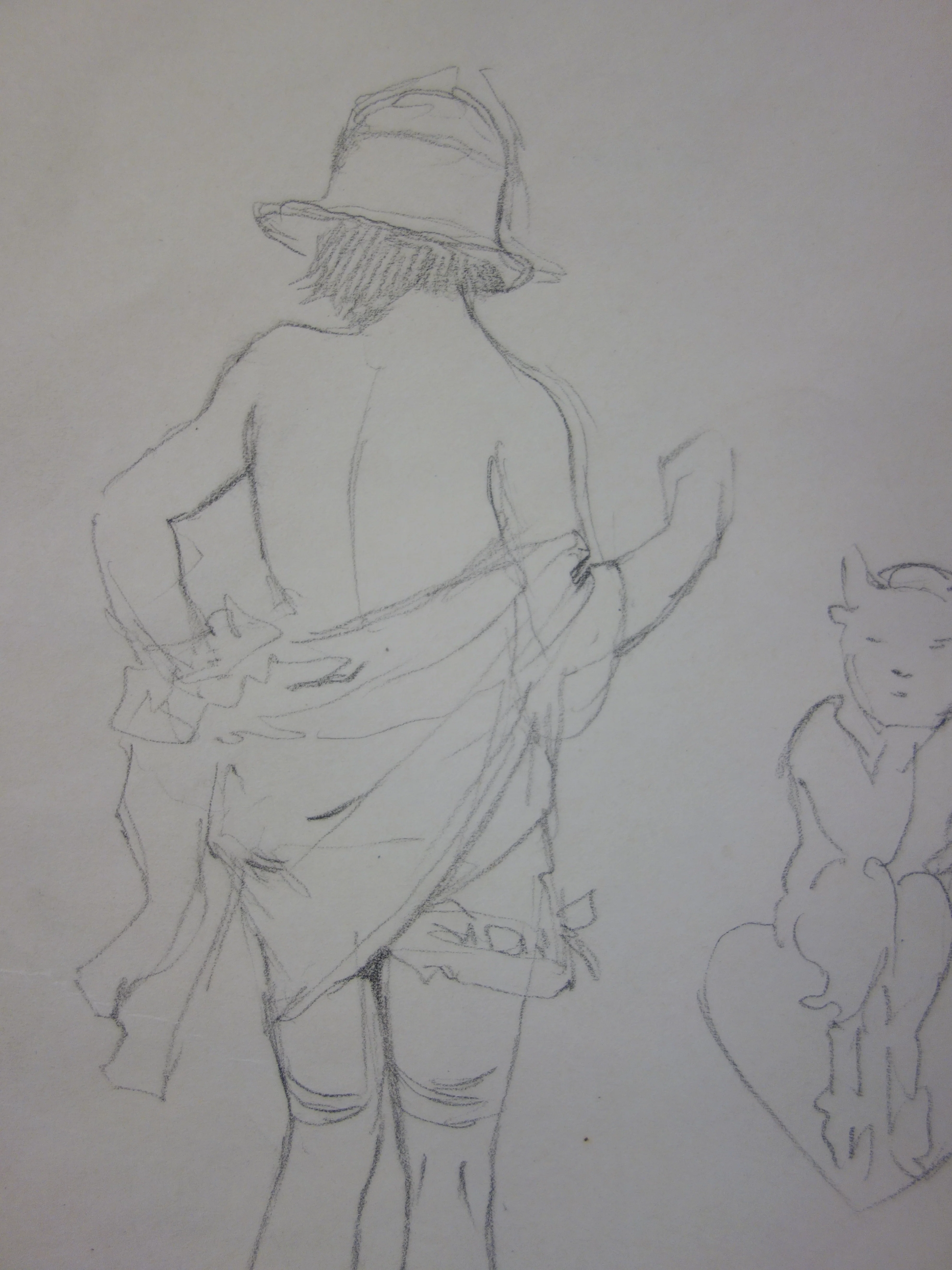 Georges CONRAD : Femme au chapeau, Dessin original signé - Image 4