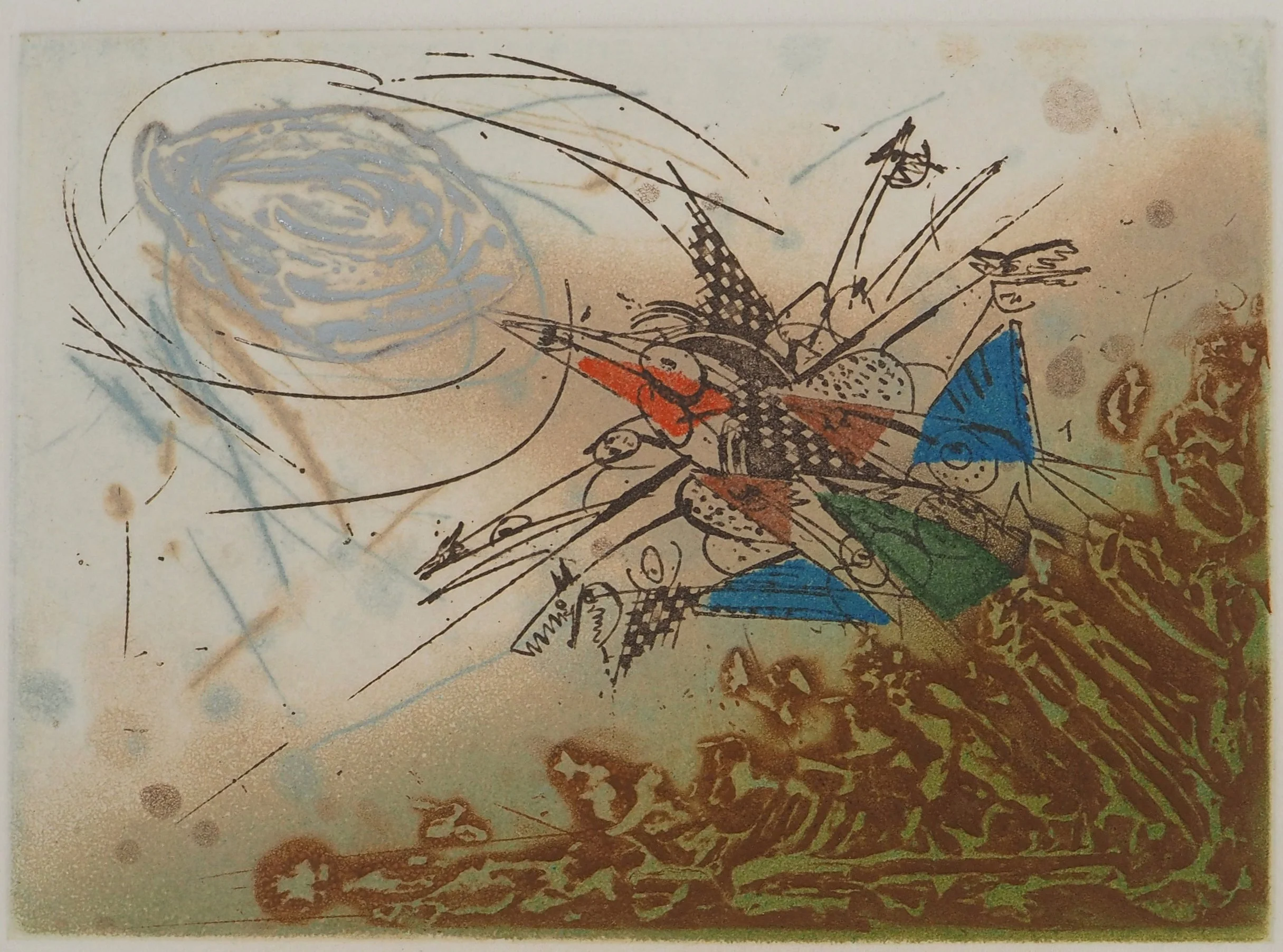 Georges DUSSAU : Tourbillon céleste, Gravure originale signée - Image 3