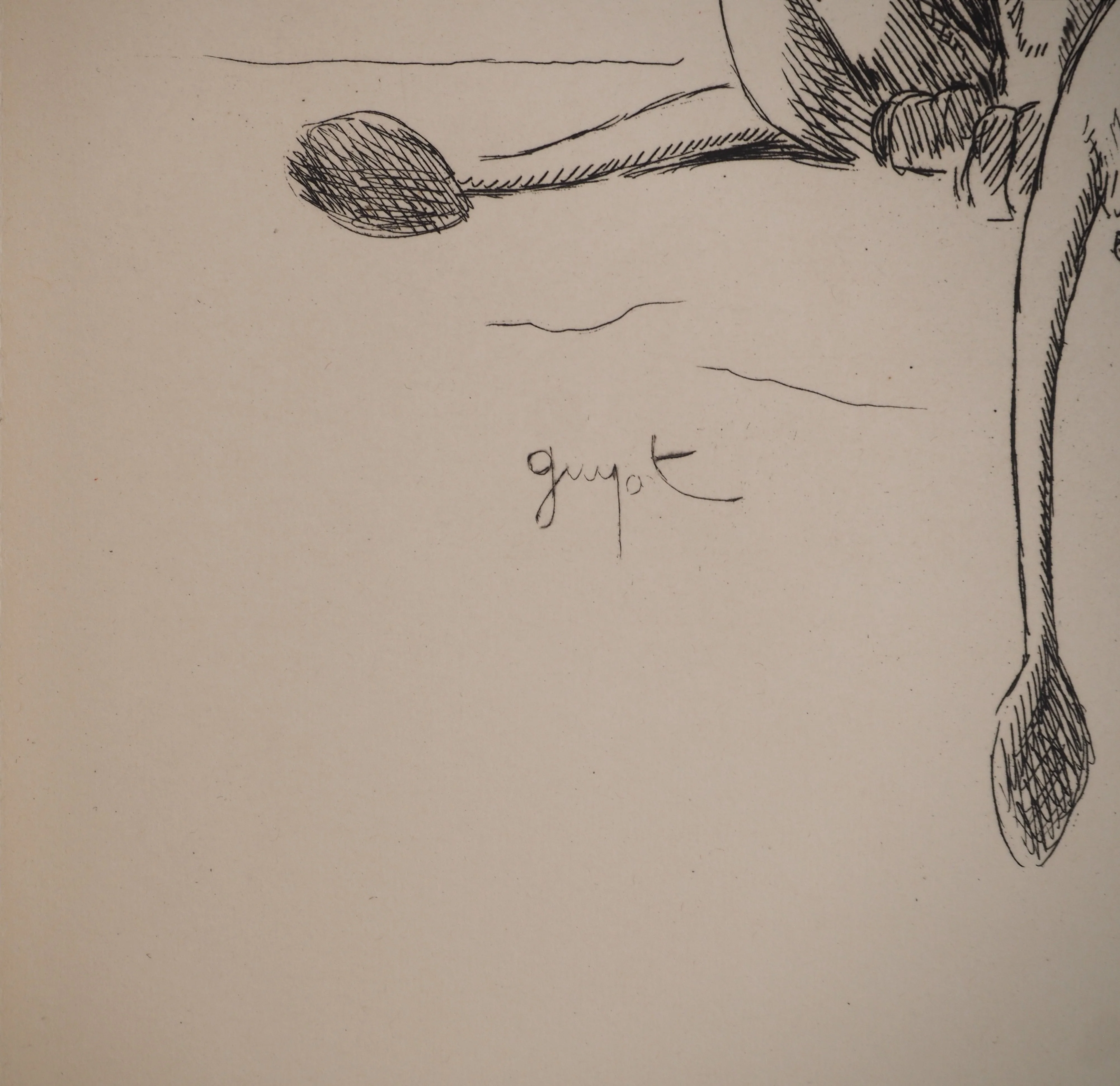 Georges Lucien GUYOT : Couple de Lions, Gravure originale signée - Image 2