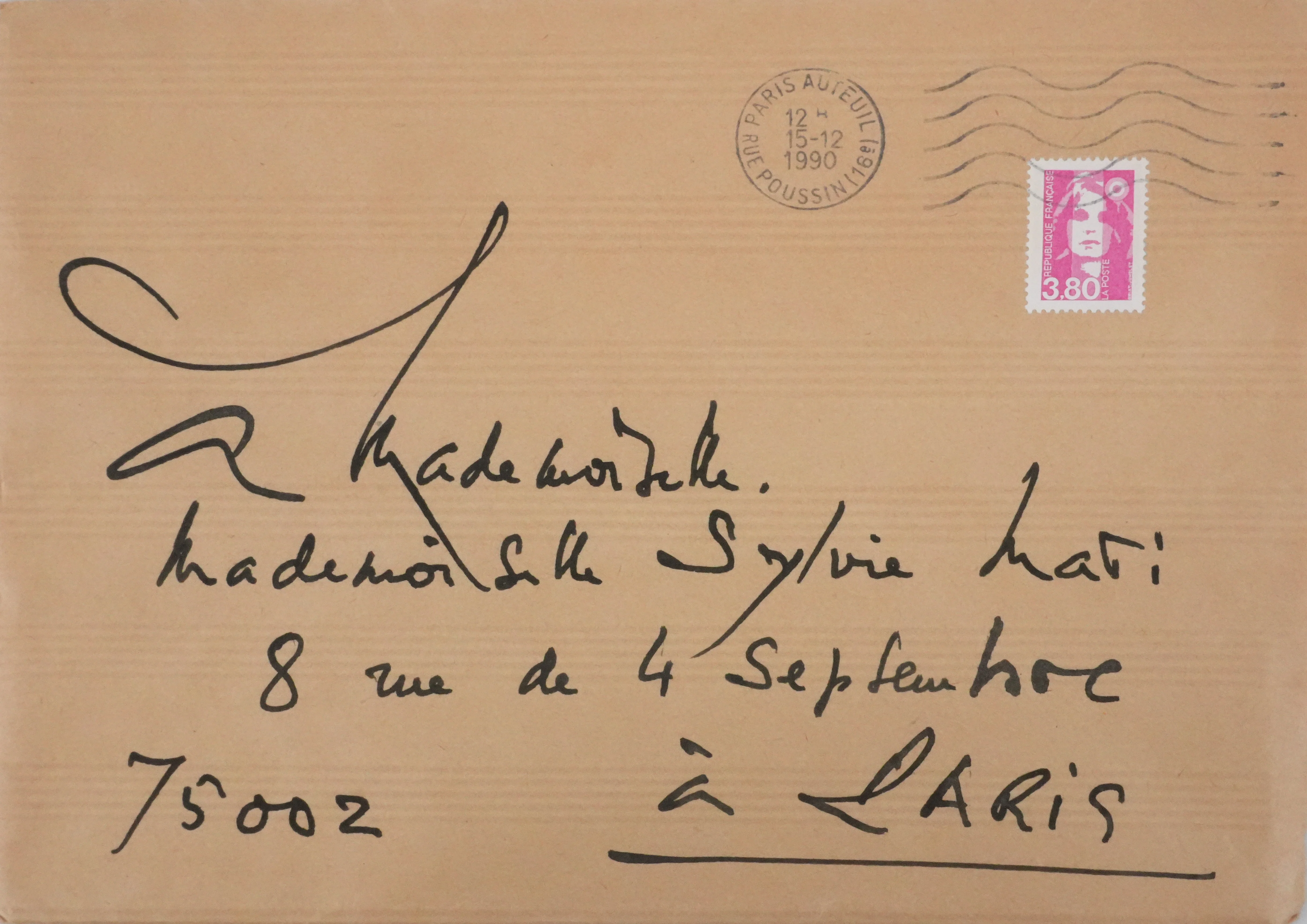 Georges MATHIEU : Lettre manuscrite originale - Image 3