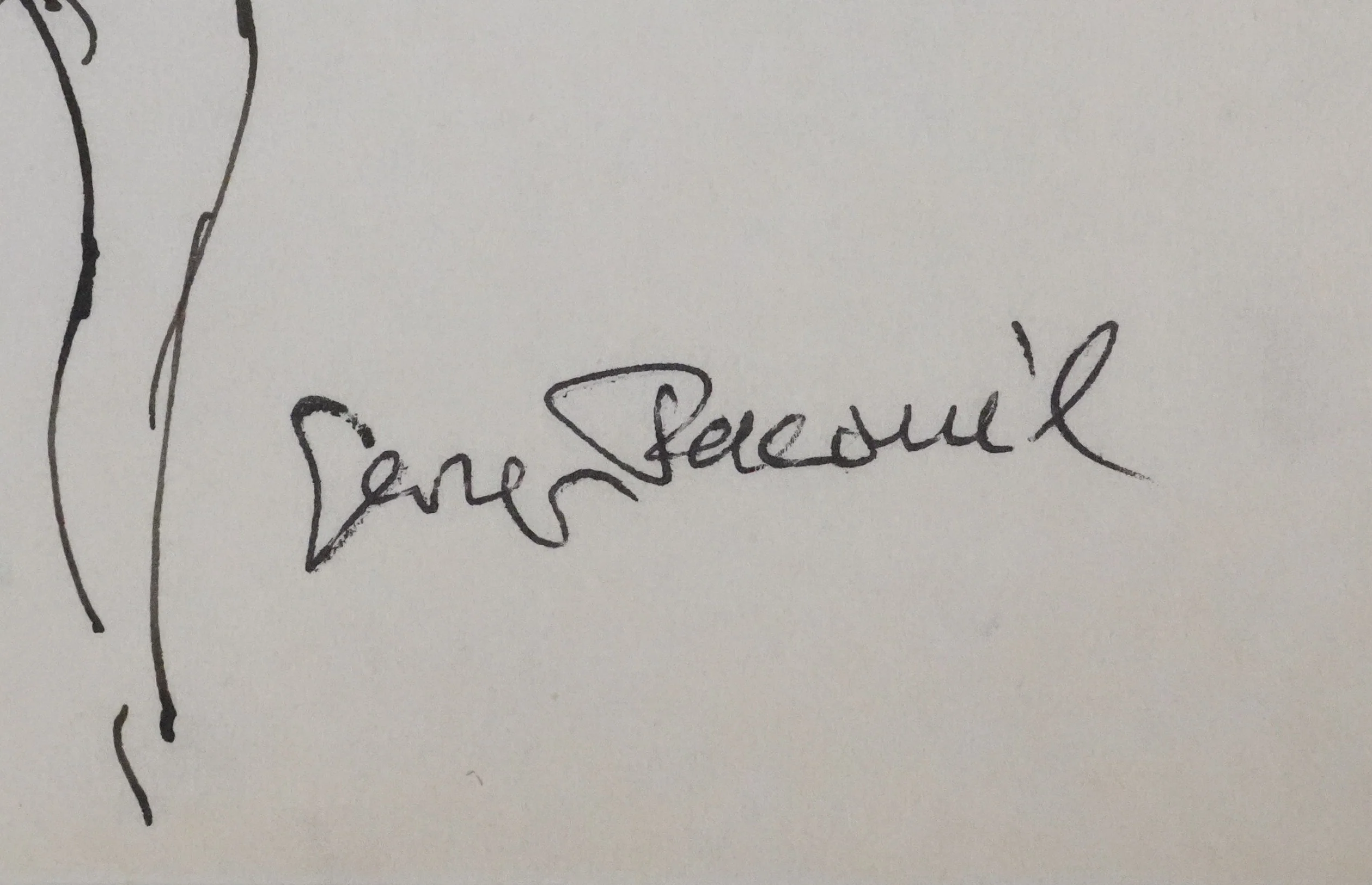 Georges PACOUIL : Assise et pensive, Dessin original signé - Image 2