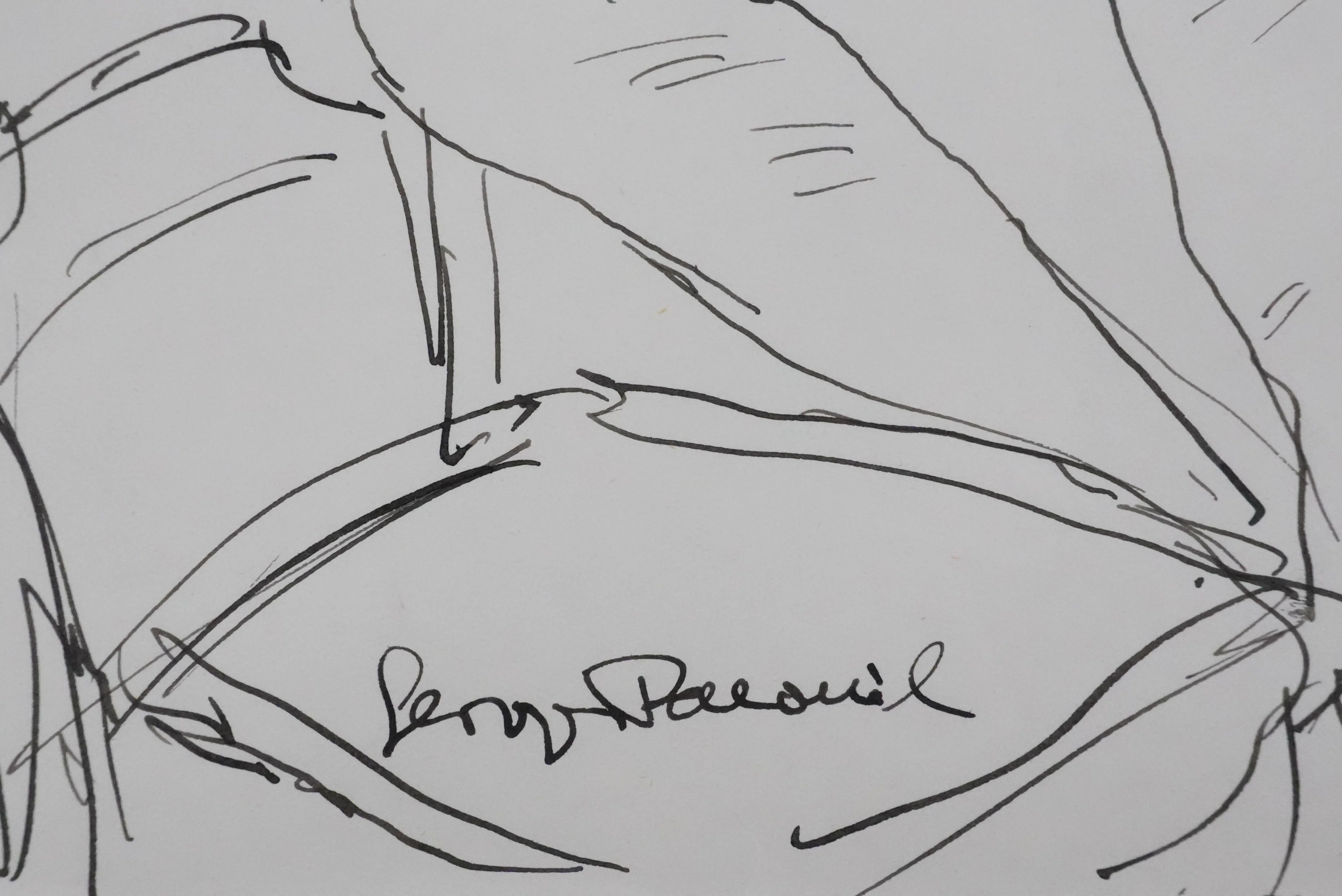 Georges PACOUIL : Femme de profil, Dessin original signé - Image 2