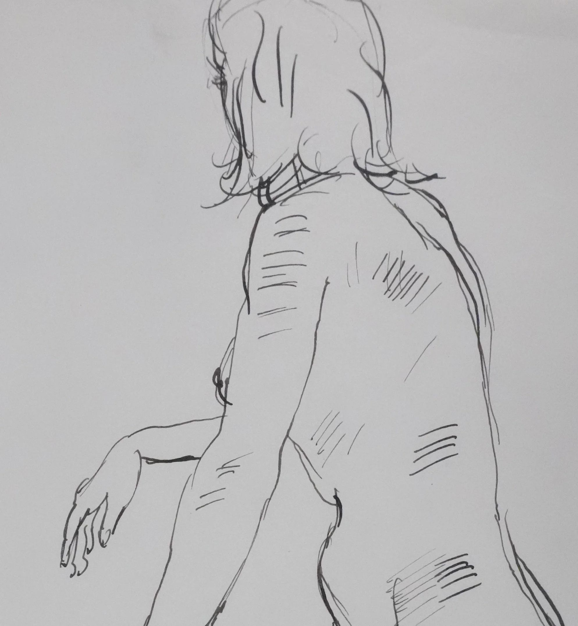 Georges PACOUIL : Femme de profil, Dessin original signé - Image 4