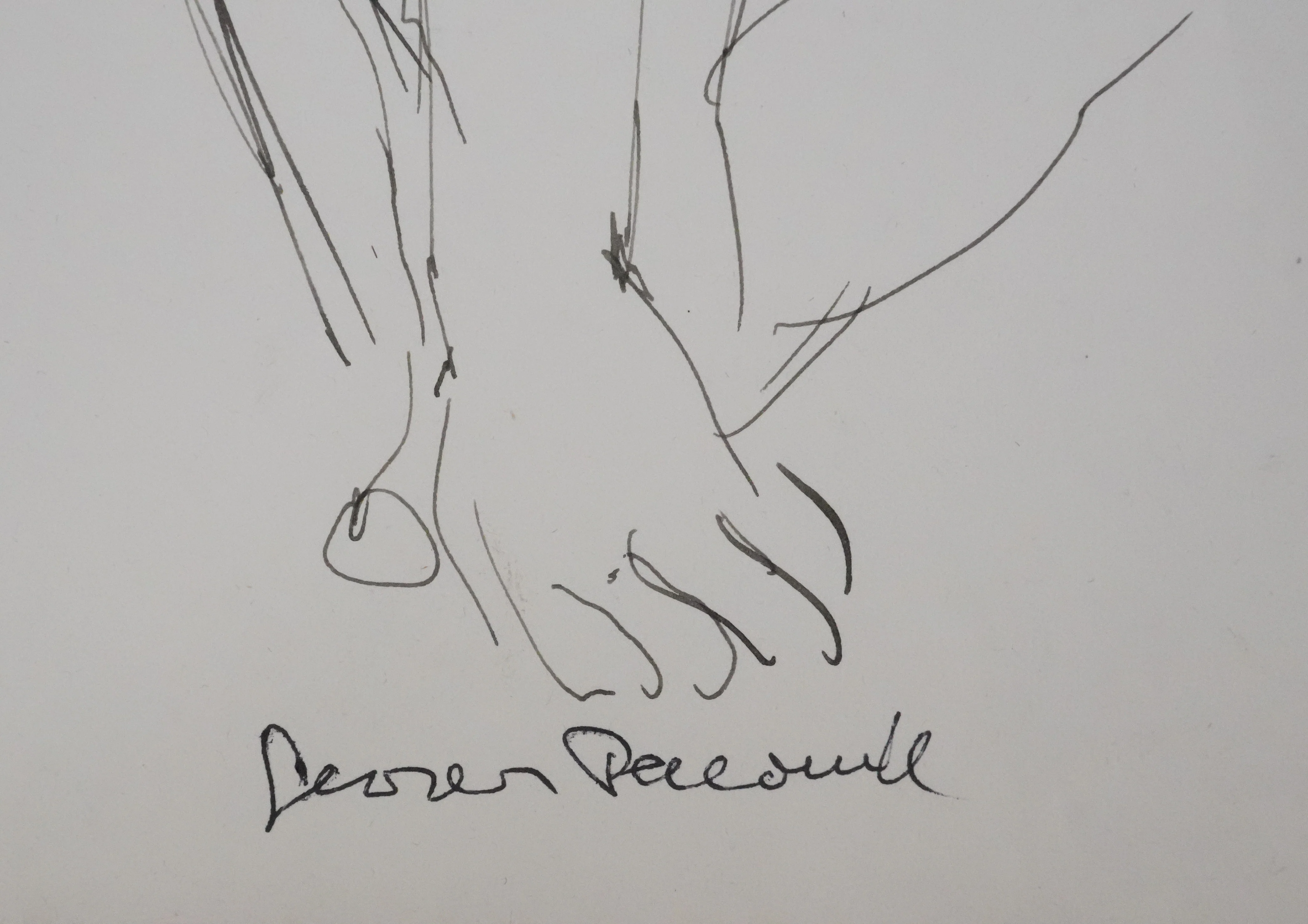 Georges PACOUIL : Homme sur le départ, Dessin original signé - Image 2