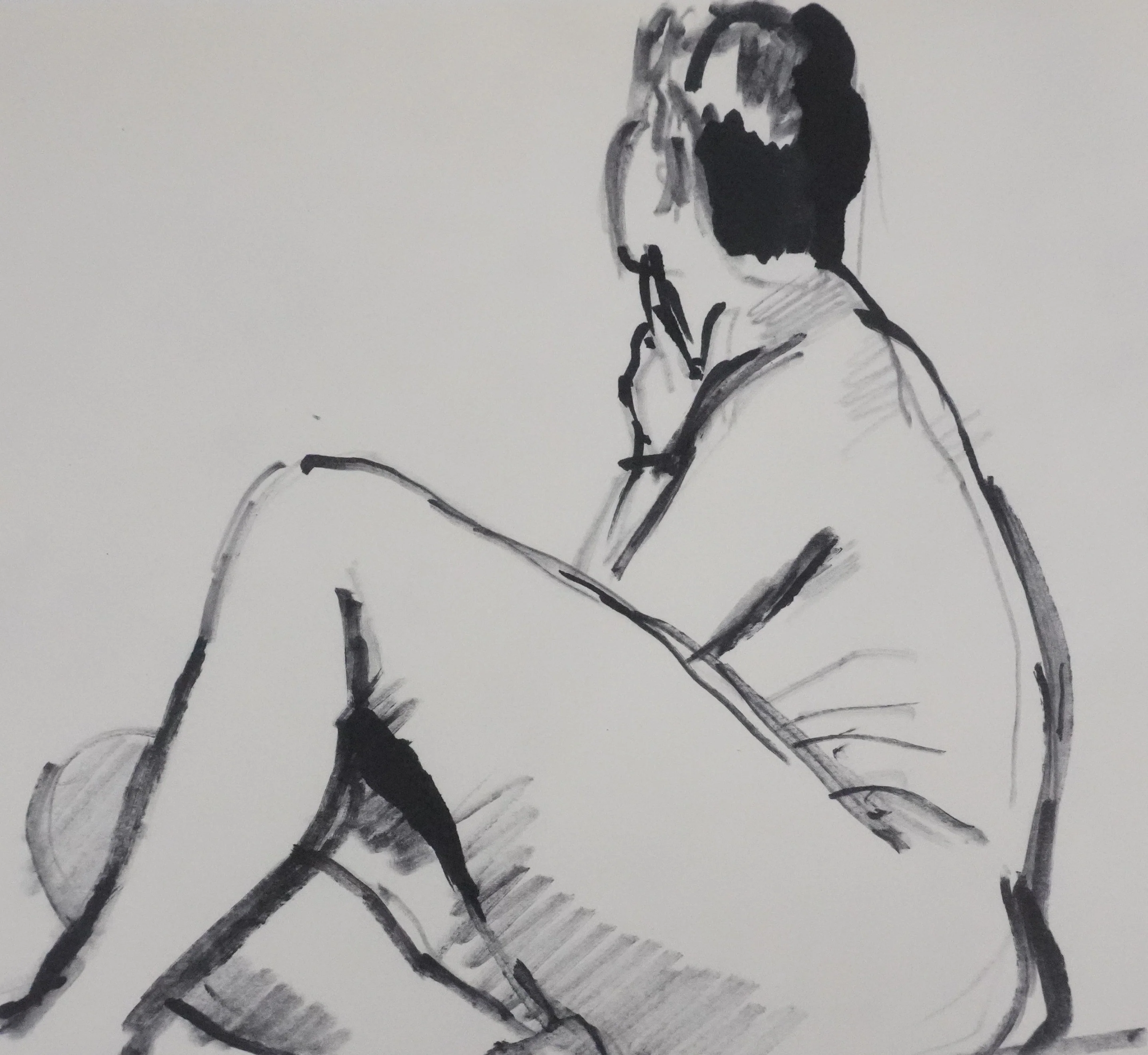 Georges PACOUIL : Courbure nue, Dessin original signé - Image 3