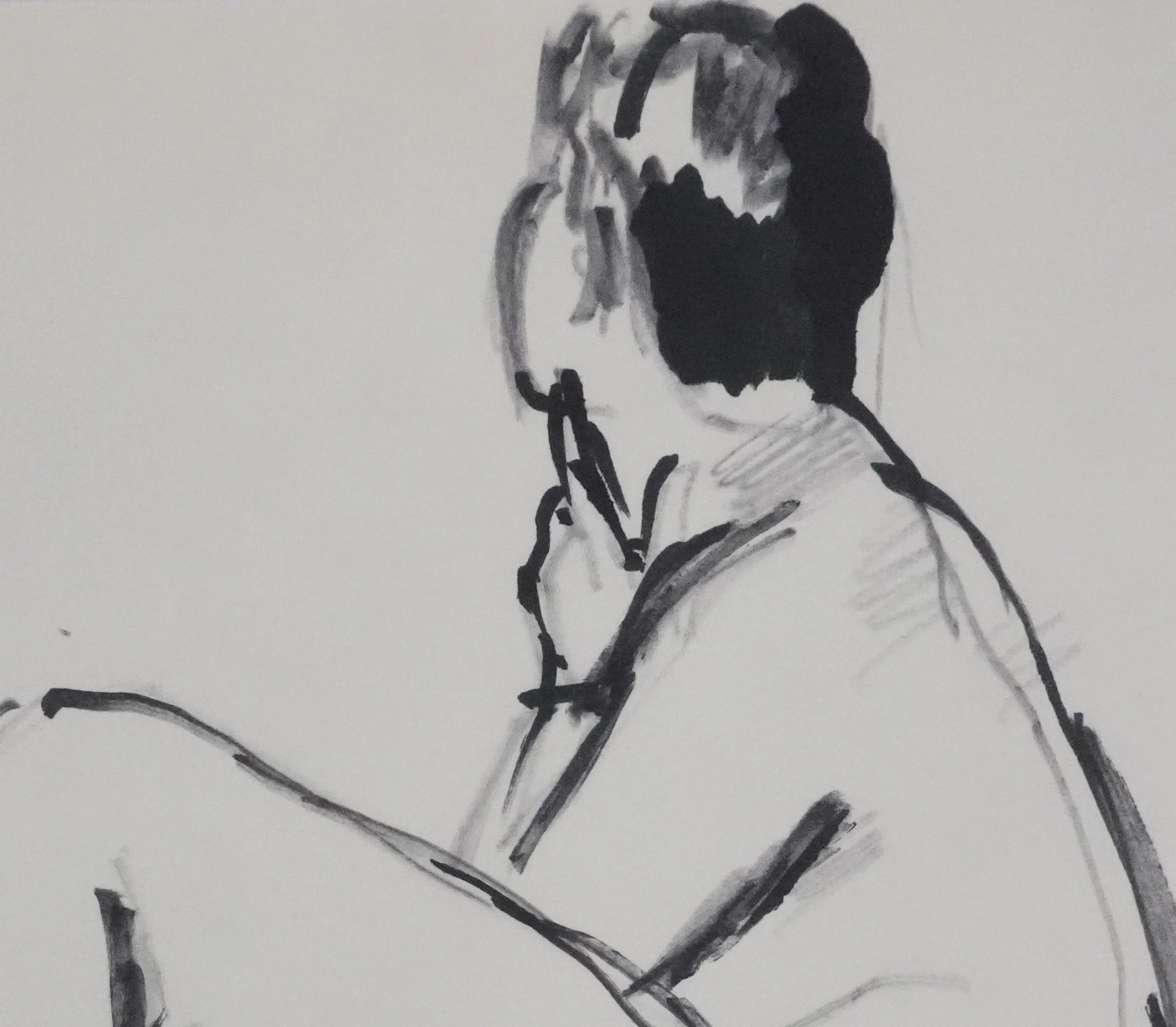 Georges PACOUIL : Courbure nue, Dessin original signé - Image 4