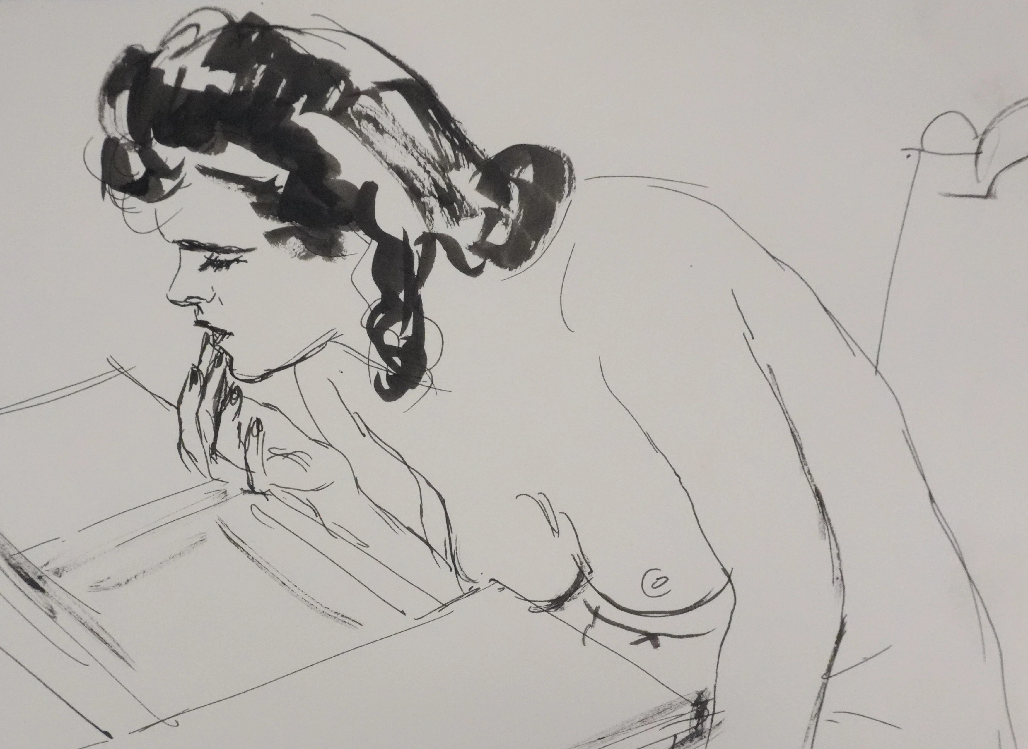 Georges PACOUIL : Pause maquillage, Dessin original signé - Image 3