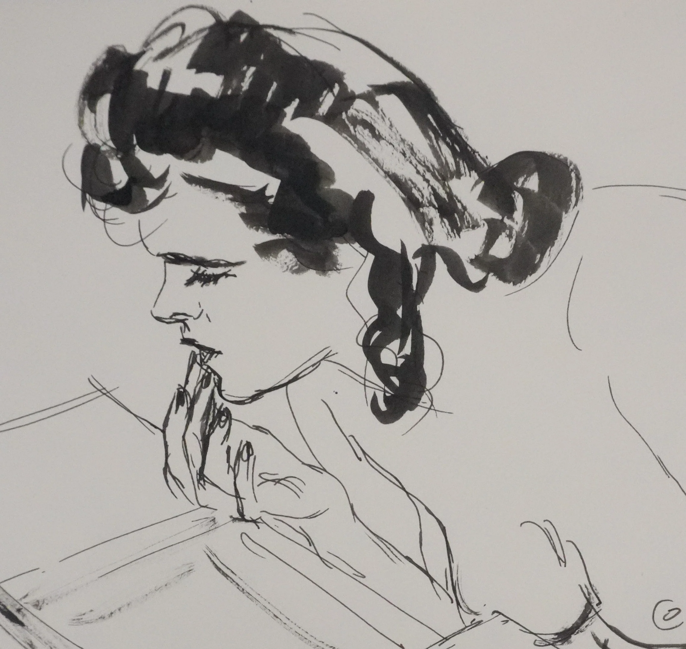 Georges PACOUIL : Pause maquillage, Dessin original signé - Image 4